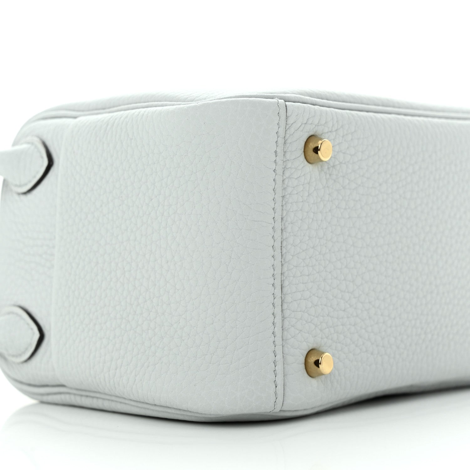 Hermes Taurillon Clemence Mini Lindy 20 Bleu Pale 9 of 10