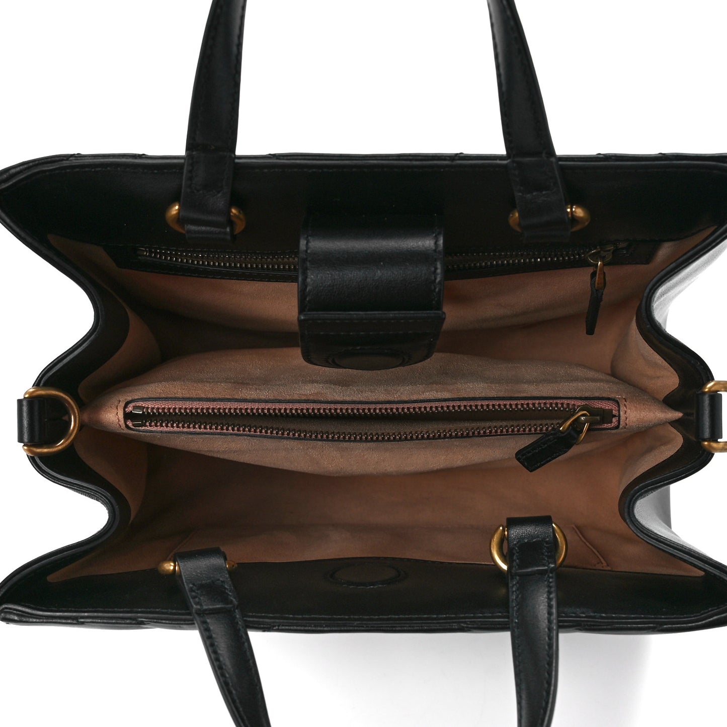 Calfskin Matelasse Small GG Marmont Tote Black