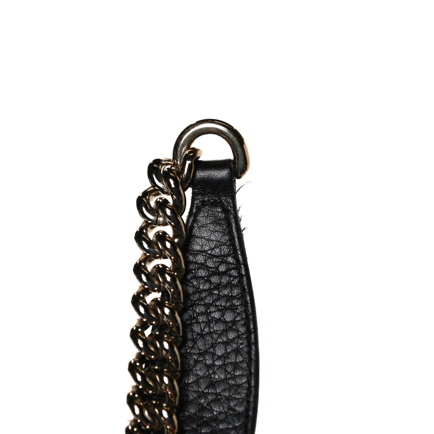 Pebbled Calfskin Medium Soho Chain Shoulder Bag Black