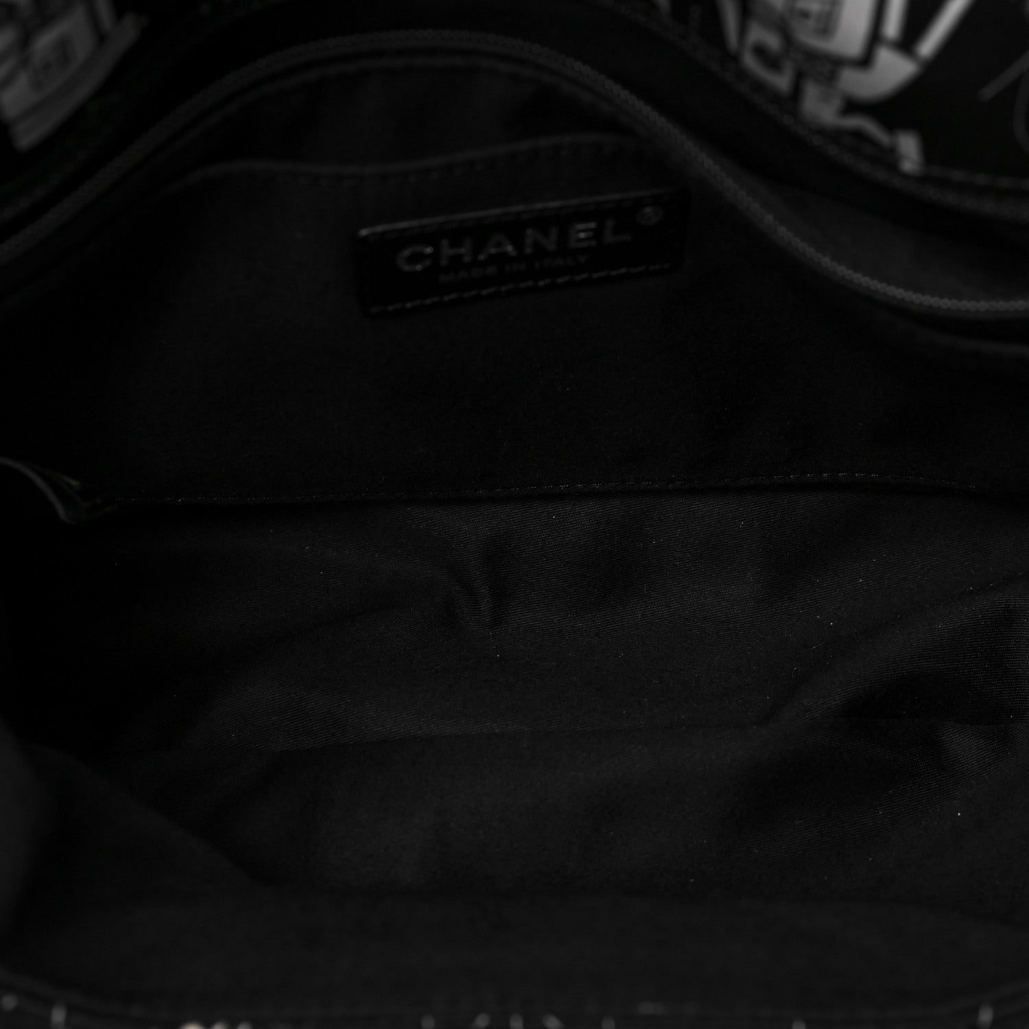 Chanel Nylon Medium Airline Buckle Flap Bag Black White 5 of 8