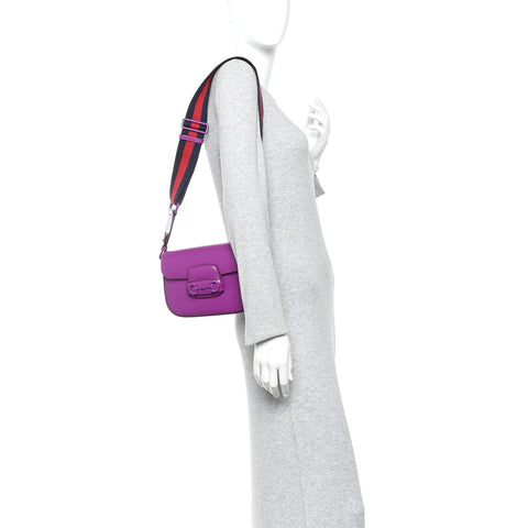 Azalea Calfskin Web Monochrome Small Horsebit 1955 Shoulder Bag Spicy Cyclamin
