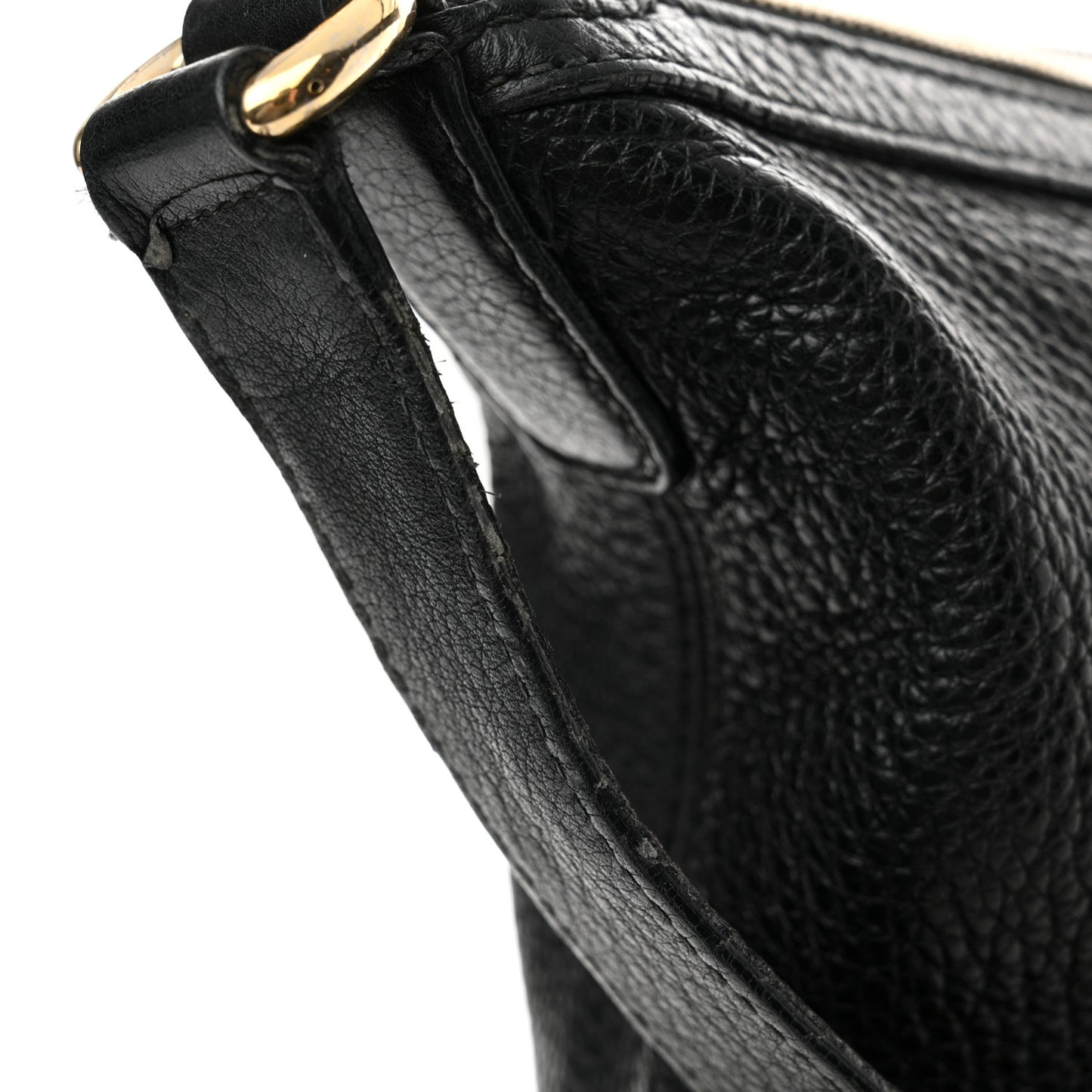 Pebbled Calfskin Medium Soho Hobo Black