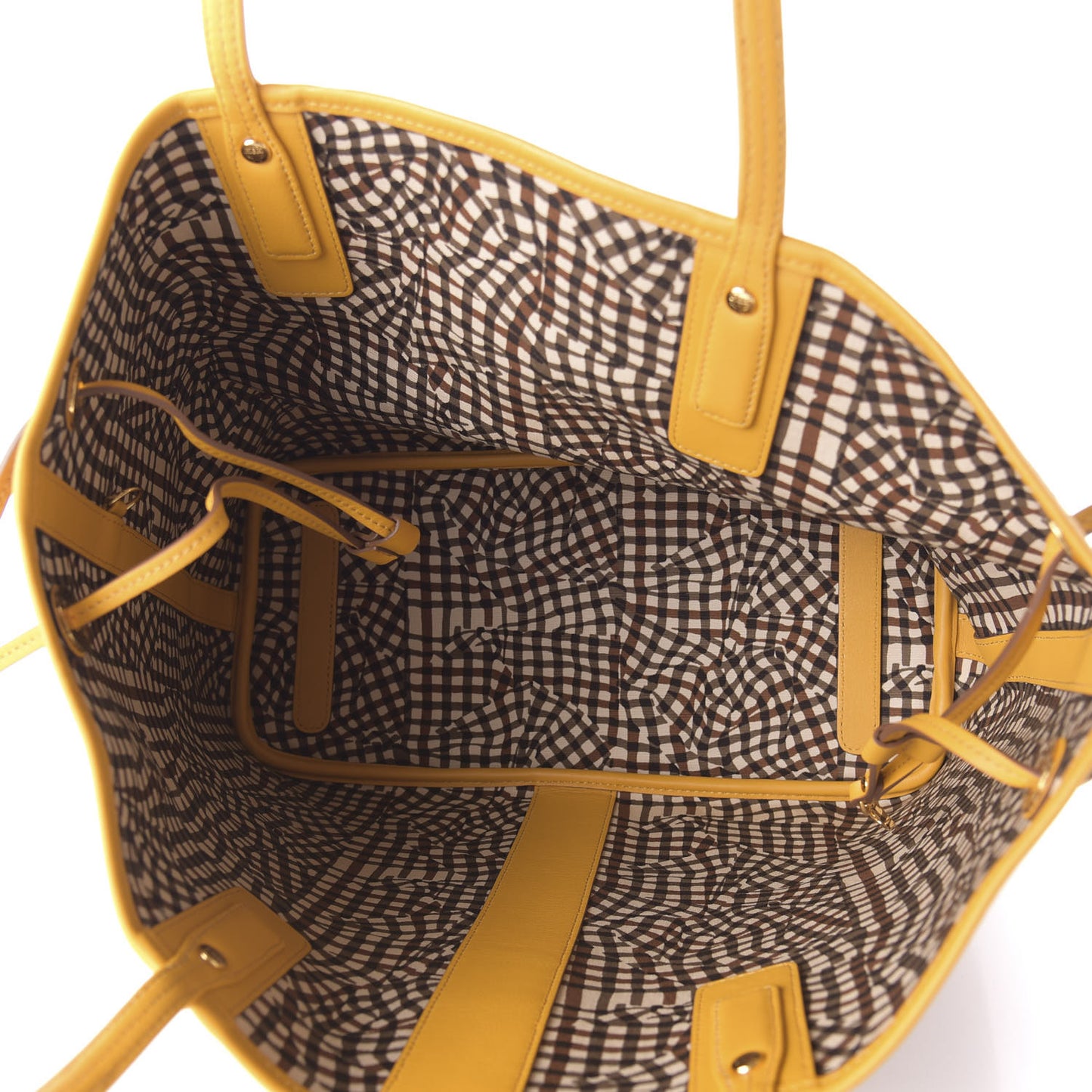 Visetos Medium Liz Reversible Shopper Tote Cognac Yellow