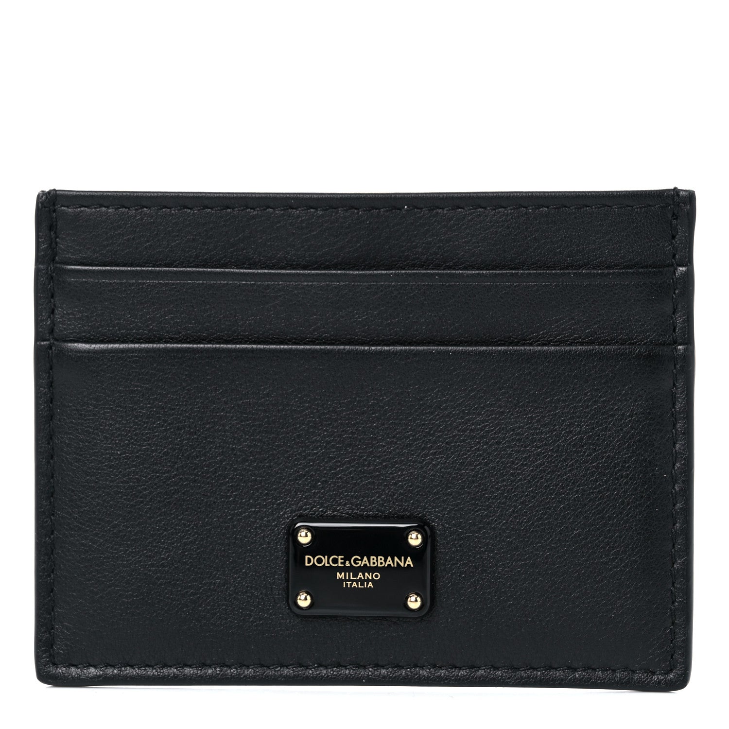 Dolce & Gabbana Calfskin Card Holder Black 1 of 7