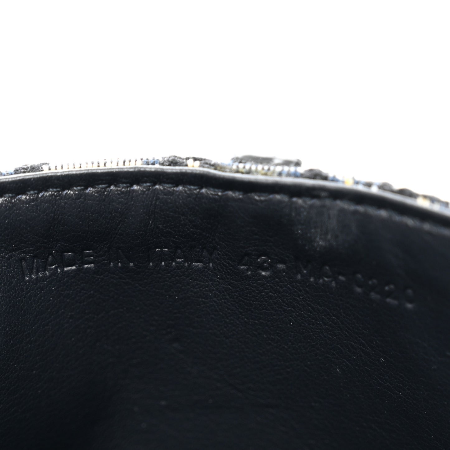 Oblique Nano Saddle Chain Pouch Blue