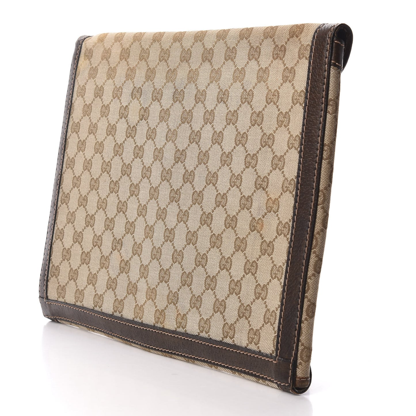 Monogram Flap Clutch Brown