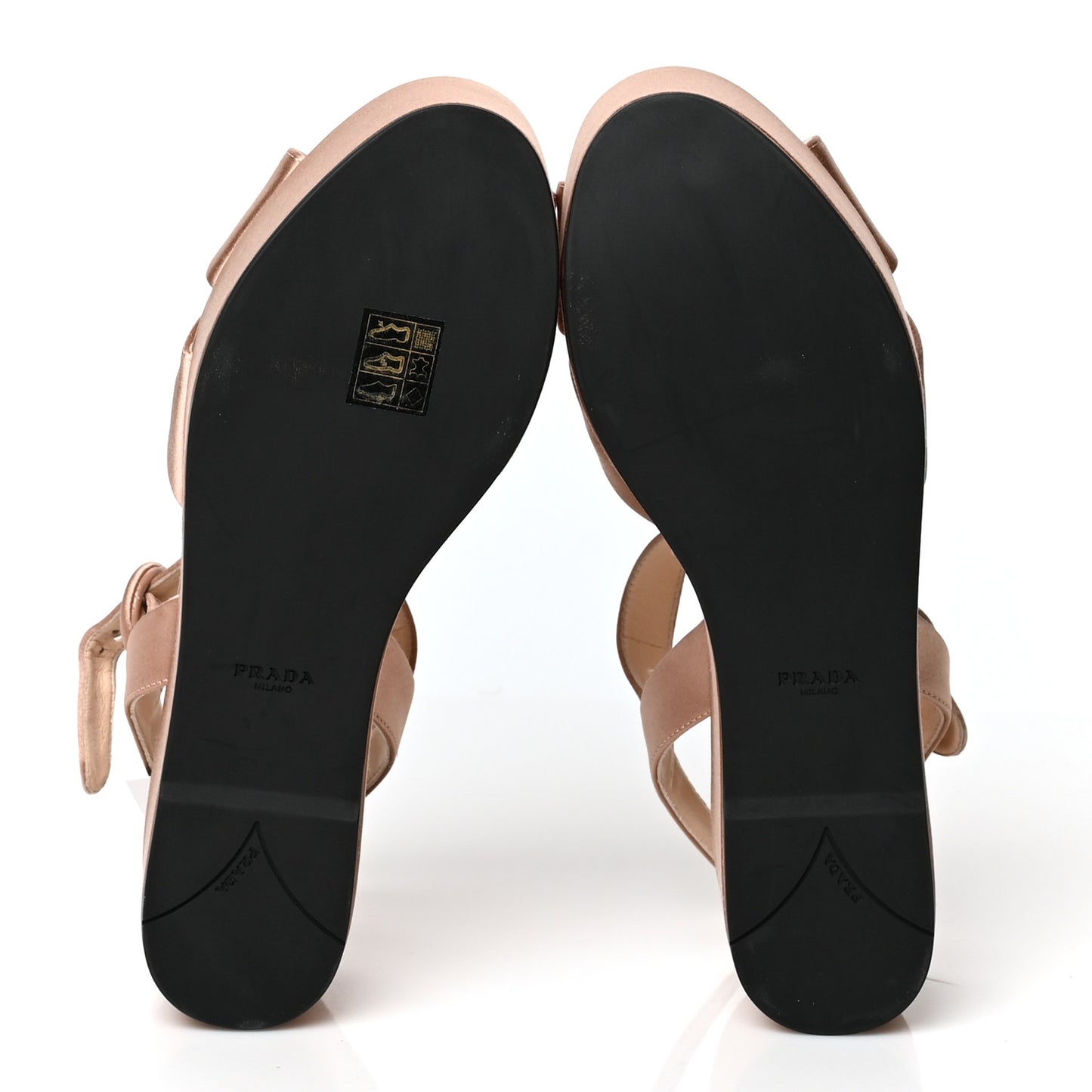 Satin Raso Crisscross Platform 60mm Sandals 37 Nudo