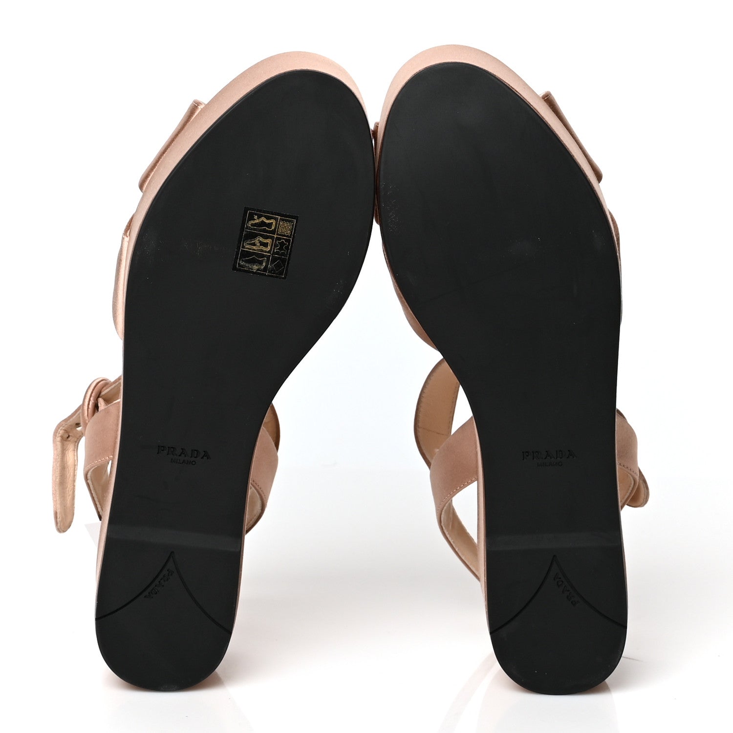 Prada Satin Raso Crisscross Platform 60mm Sandals 37 Nudo 5 of 9