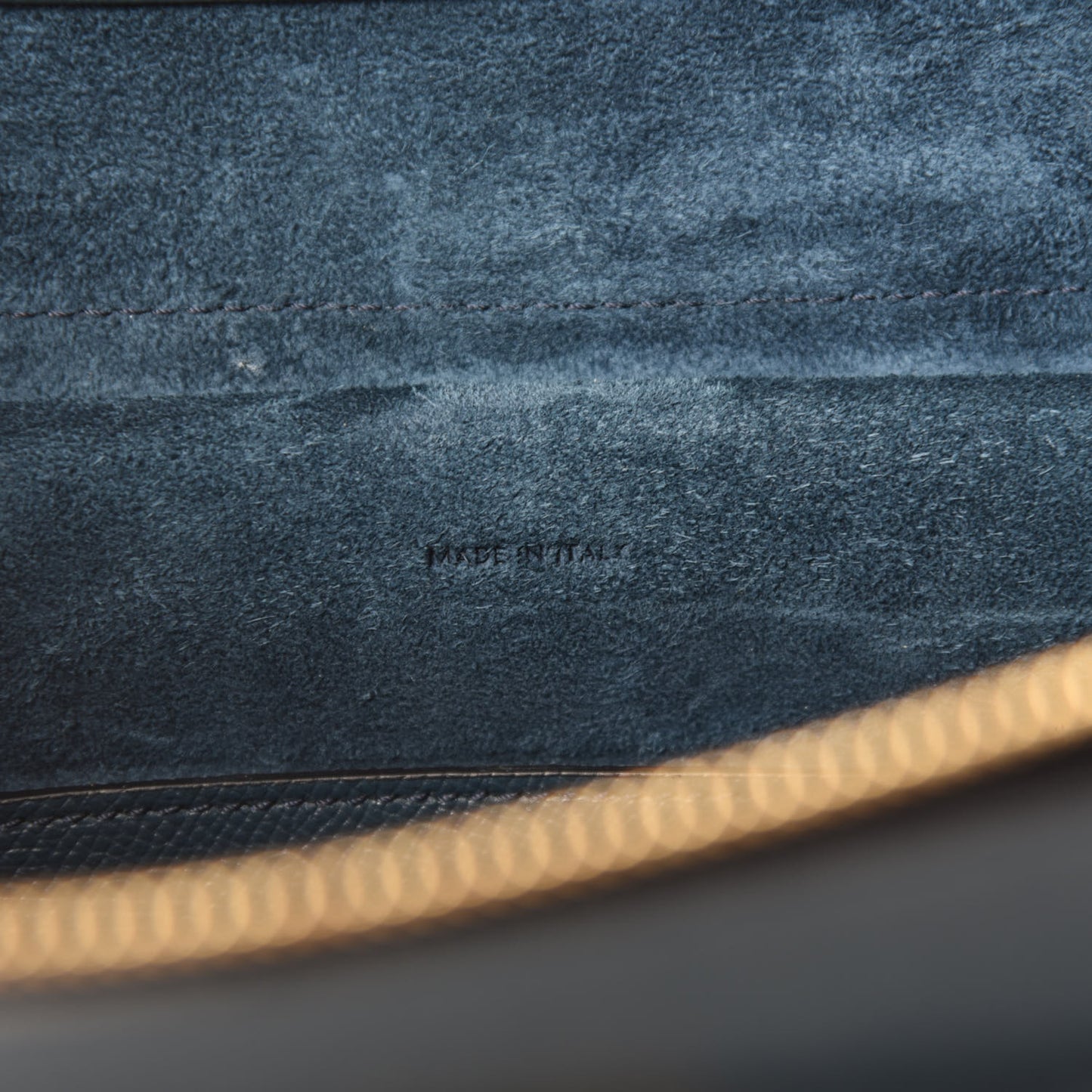 Baby Grained Calfskin Micro Belt Bag Abyss Blue