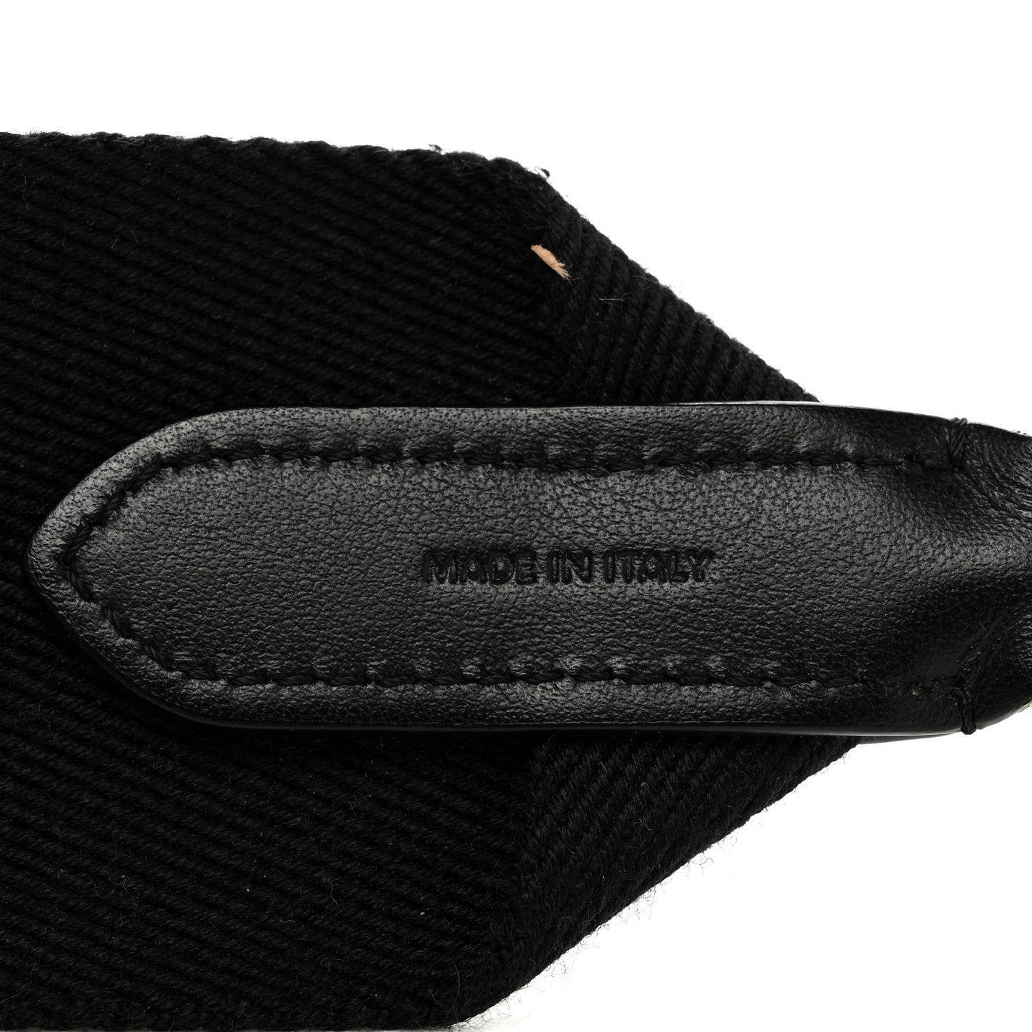 Jacquard Wool Logo Short Strap Black Beige