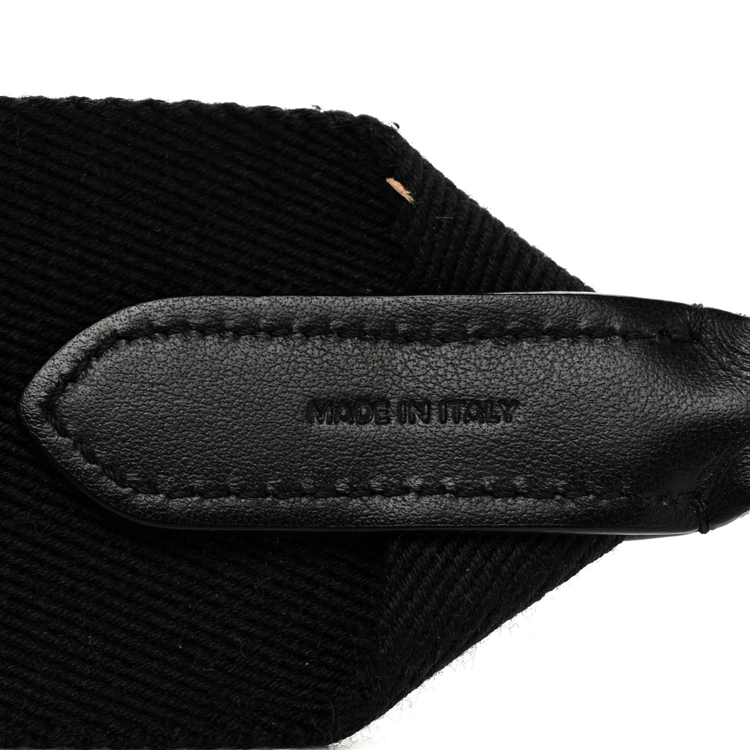 Celine Jacquard Wool Logo Short Strap Black Beige 3 of 6