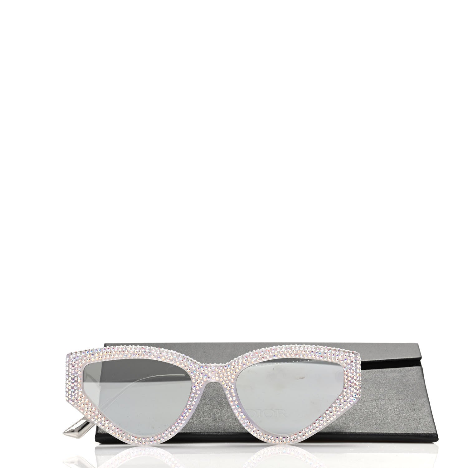 Christian Dior Acetate Crystal CatStyleDior1S Sunglasses Silver 7 of 7