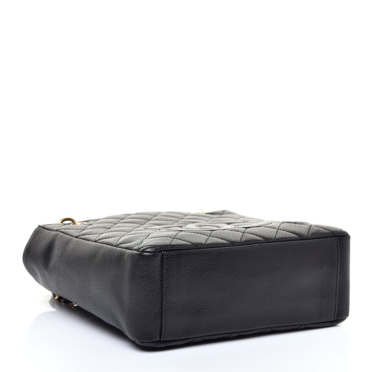 Caviar Quilted Petit Shopping Tote PST Black