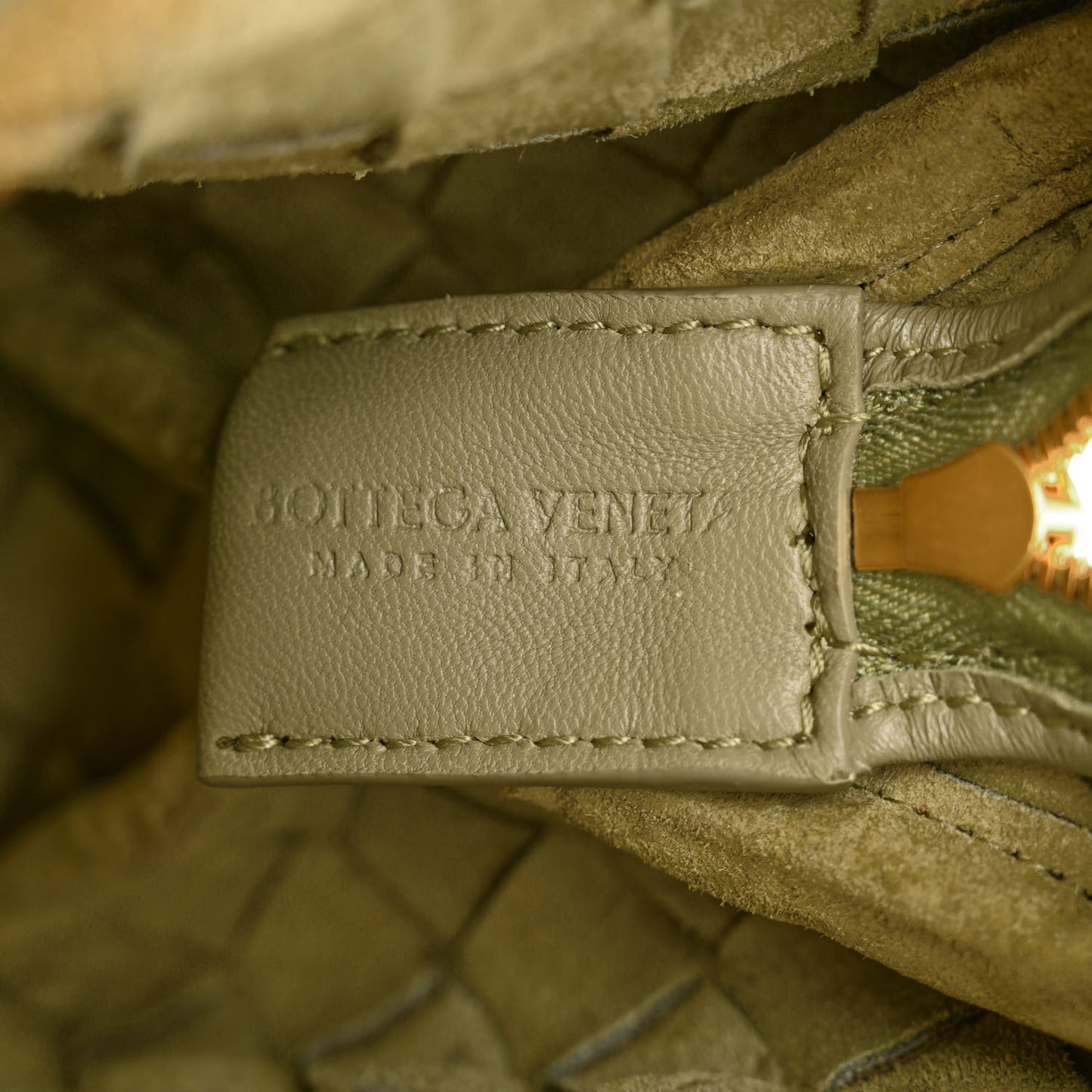 Nappa Intrecciato Mini Loop Camera Bag Travertine