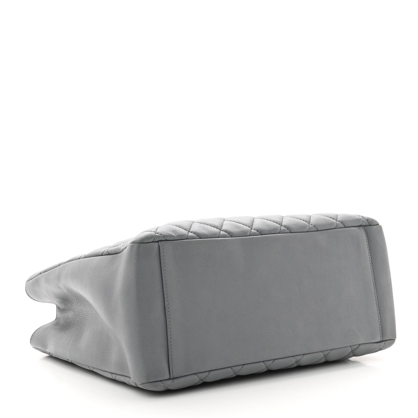 Caviar Quilted Grand Shopping Tote GST Light Grey