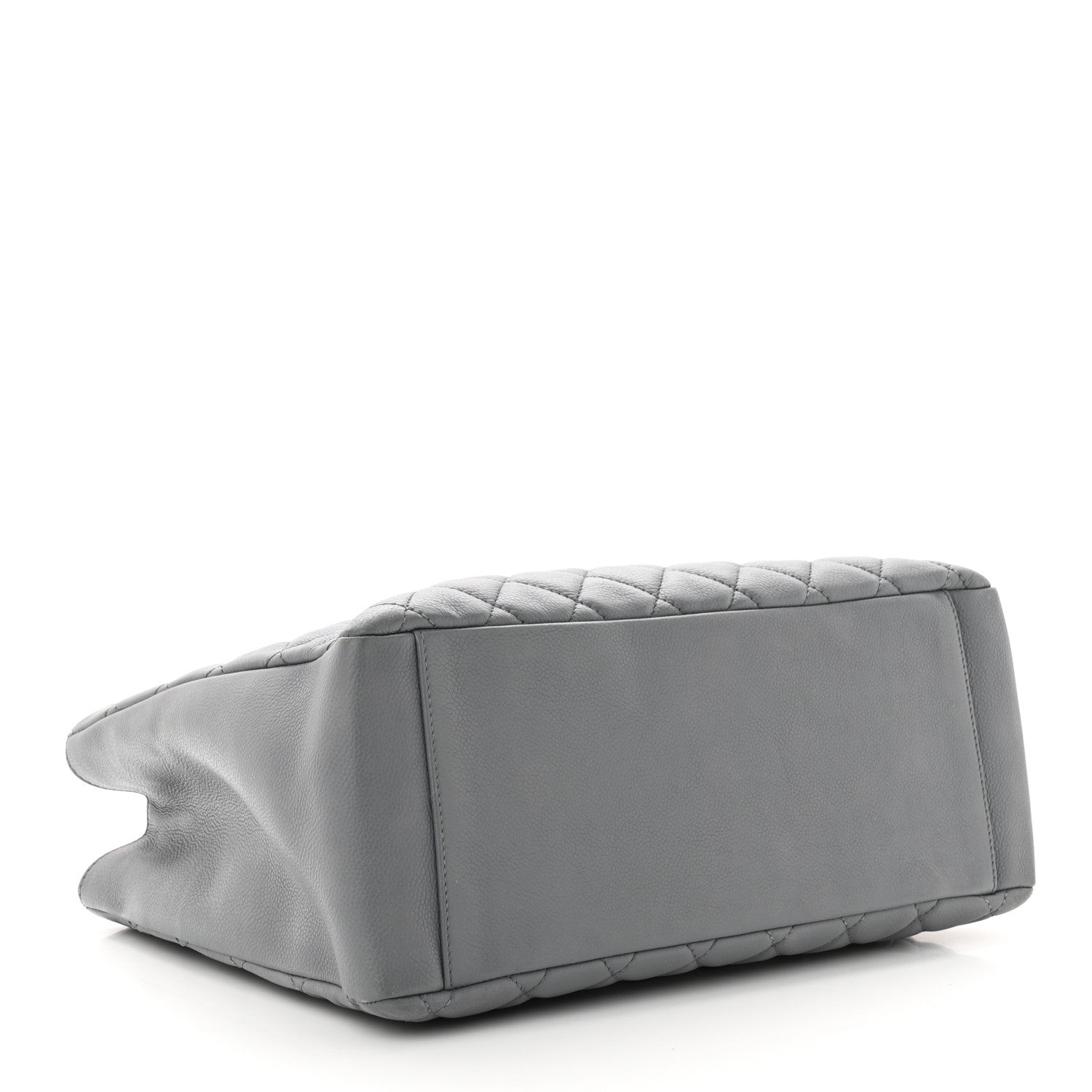 Chanel Caviar Quilted Grand Shopping Tote GST Light Grey 4 of 12