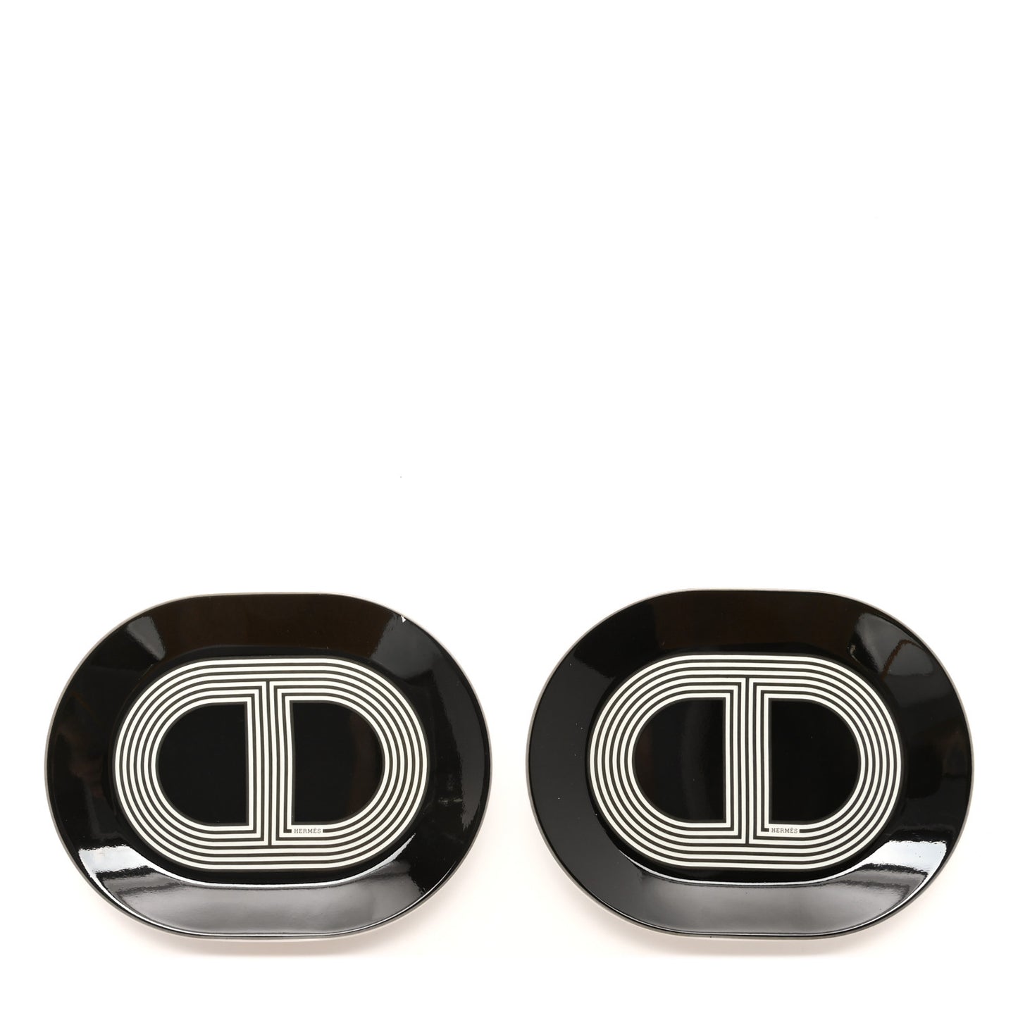 Porcelain Rallye 24 Mini Oval Plate Set Of 2