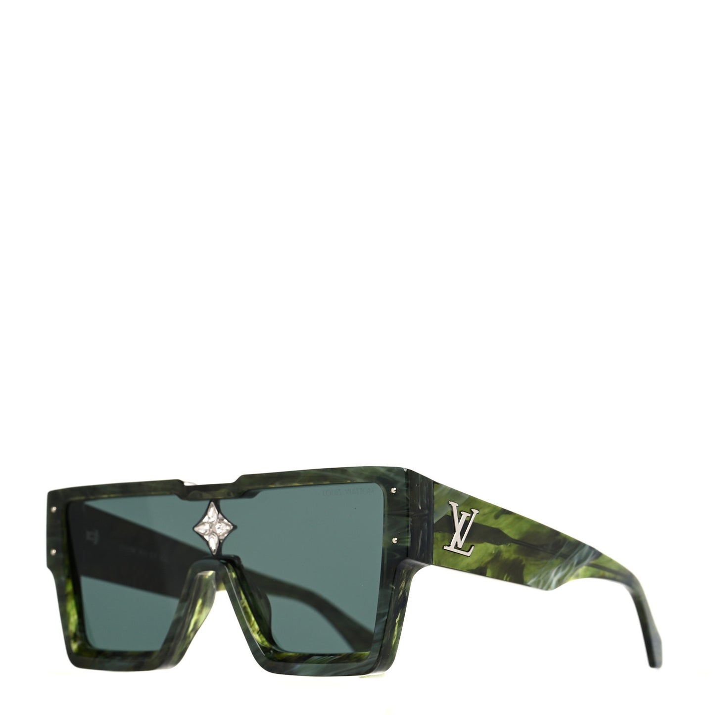 Acetate Marble Effect Swarovski Cyclone Sunglasses Z1552W Green