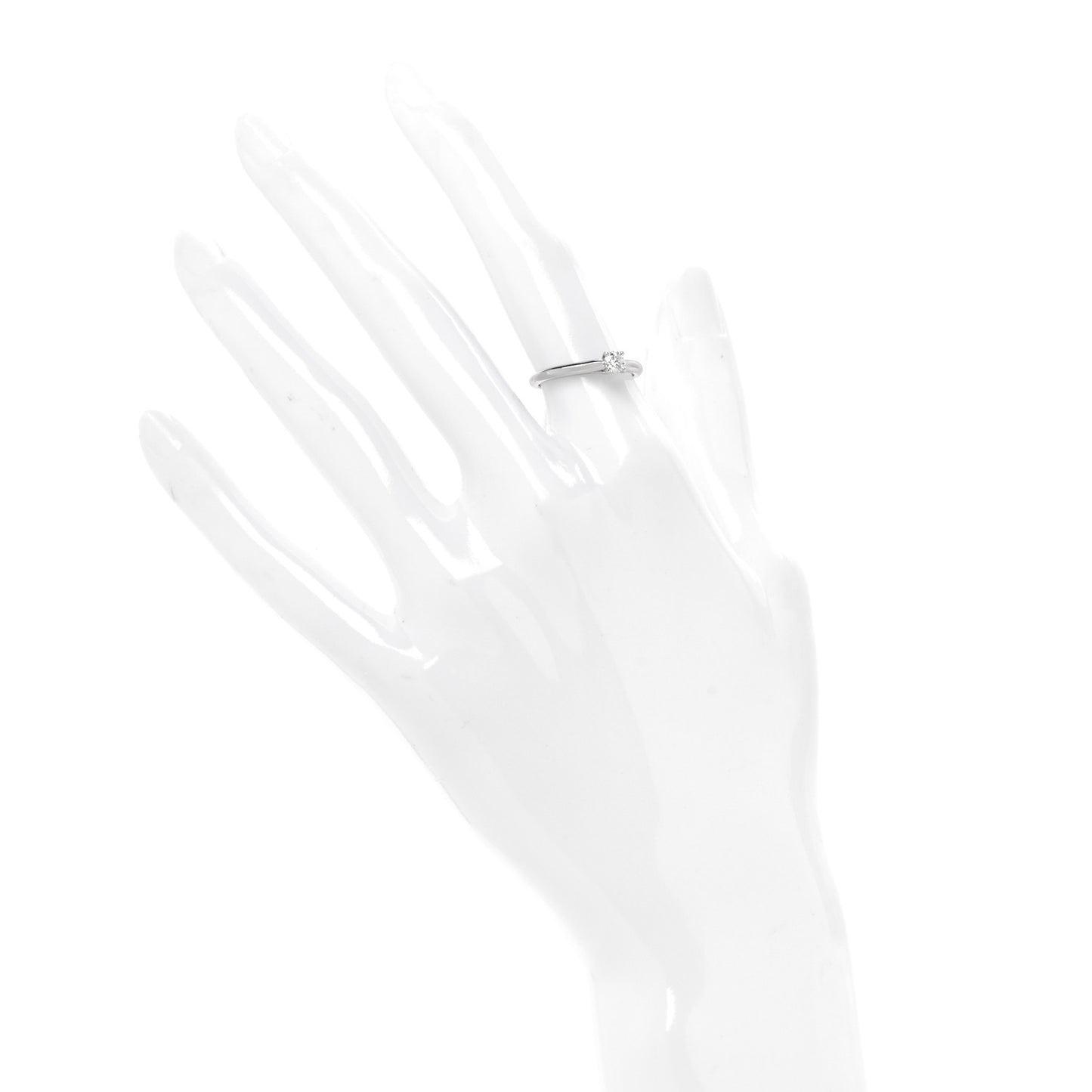Platinum Diamond .19ct Solitaire Engagement Ring 50 5.25