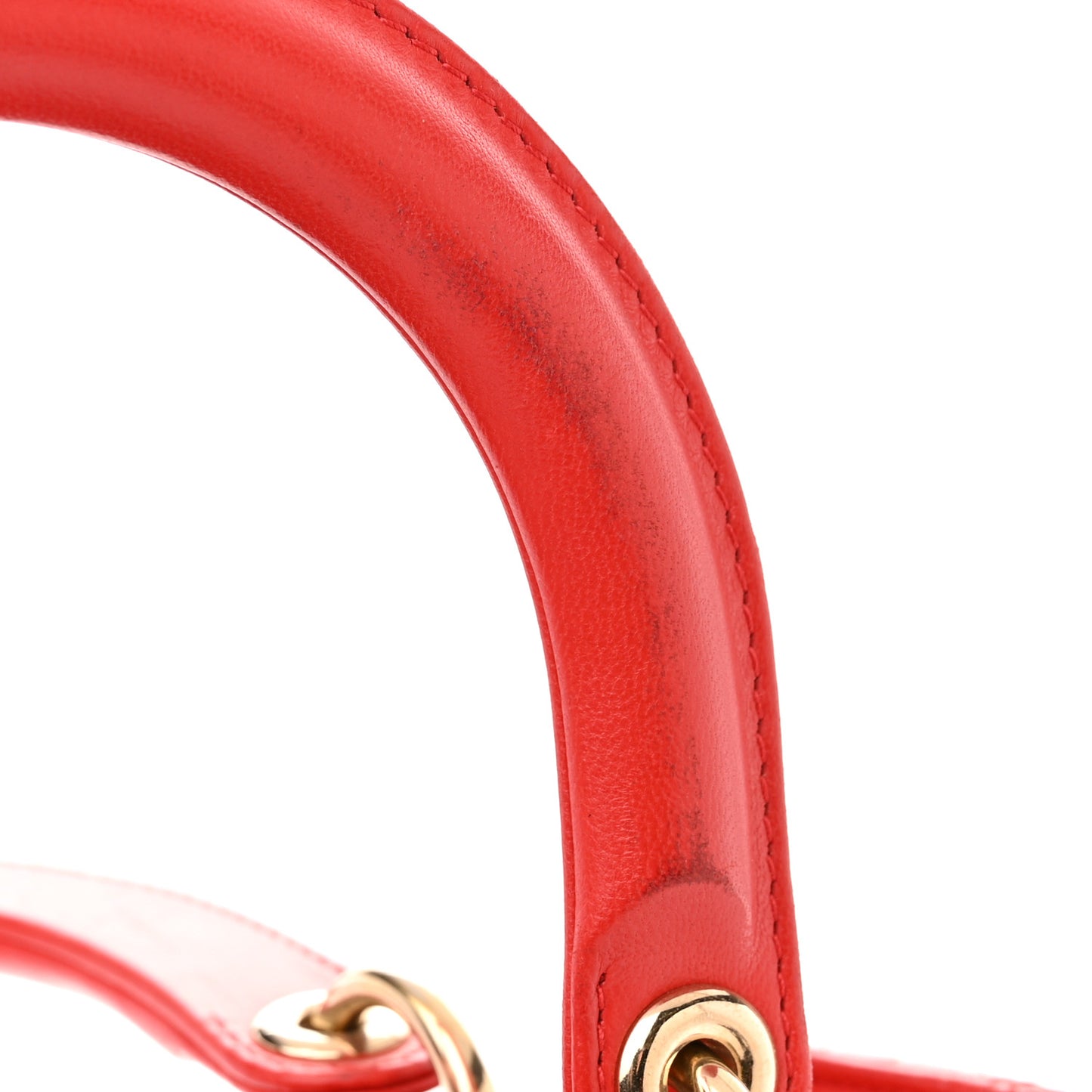 Lambskin Cannage Medium Lady Dior Red
