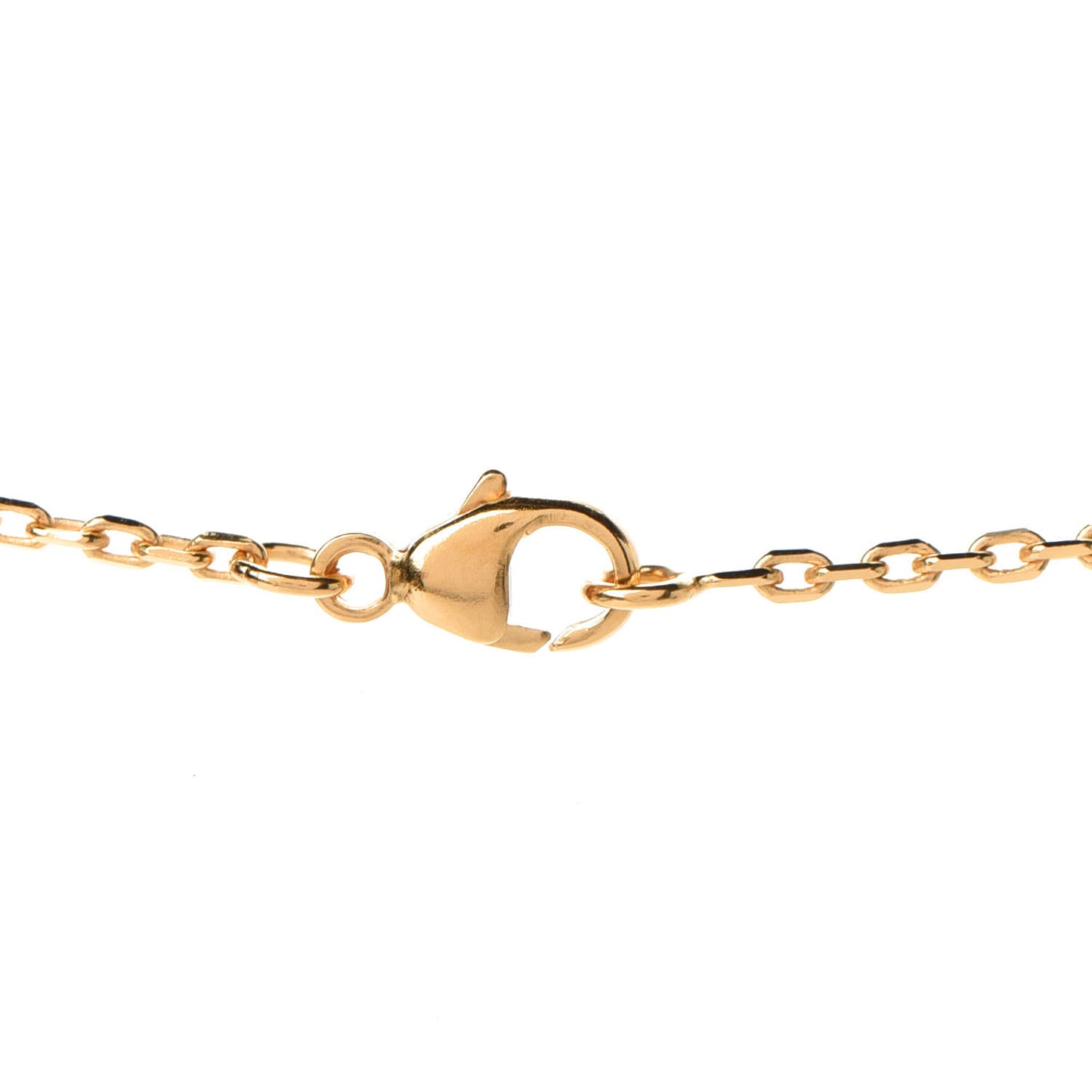 Lacquered Gold Mini Pop H Pendant Necklace Orange
