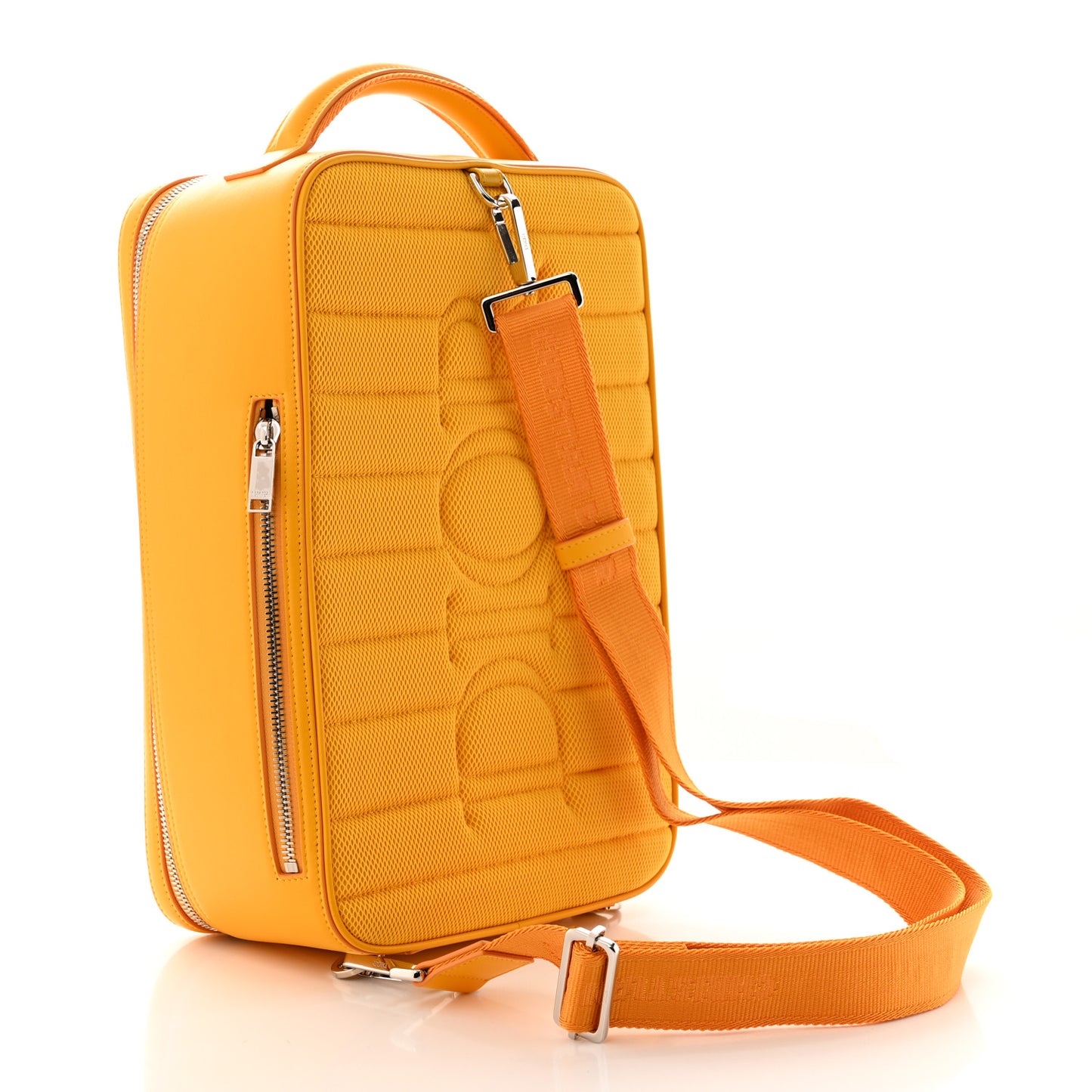 Calfskin Perforated Oblique Galaxy Marsupio World Tour Pelle Sling Yellow White