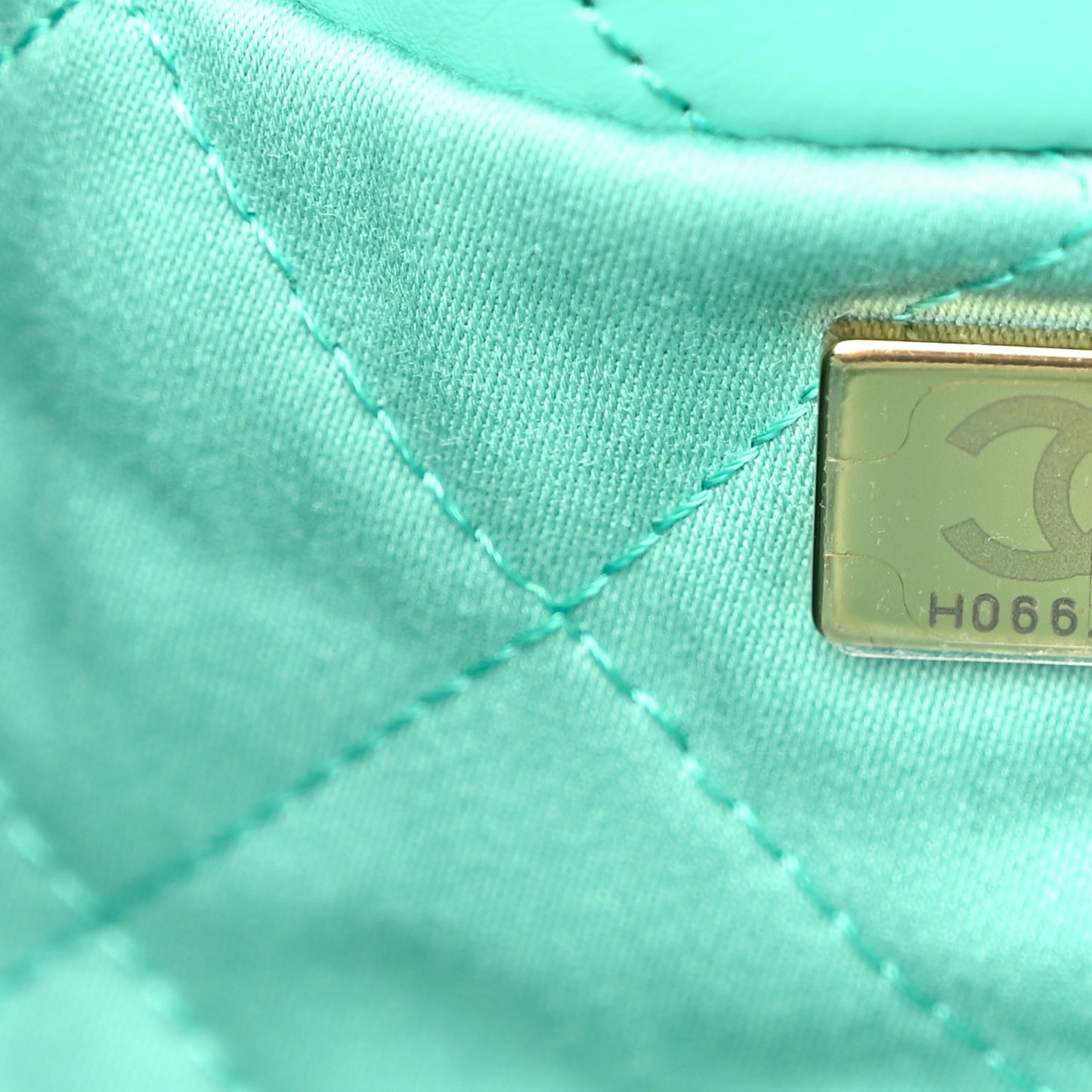 Shiny Calfskin Quilted Small Chanel 22 Light Blue