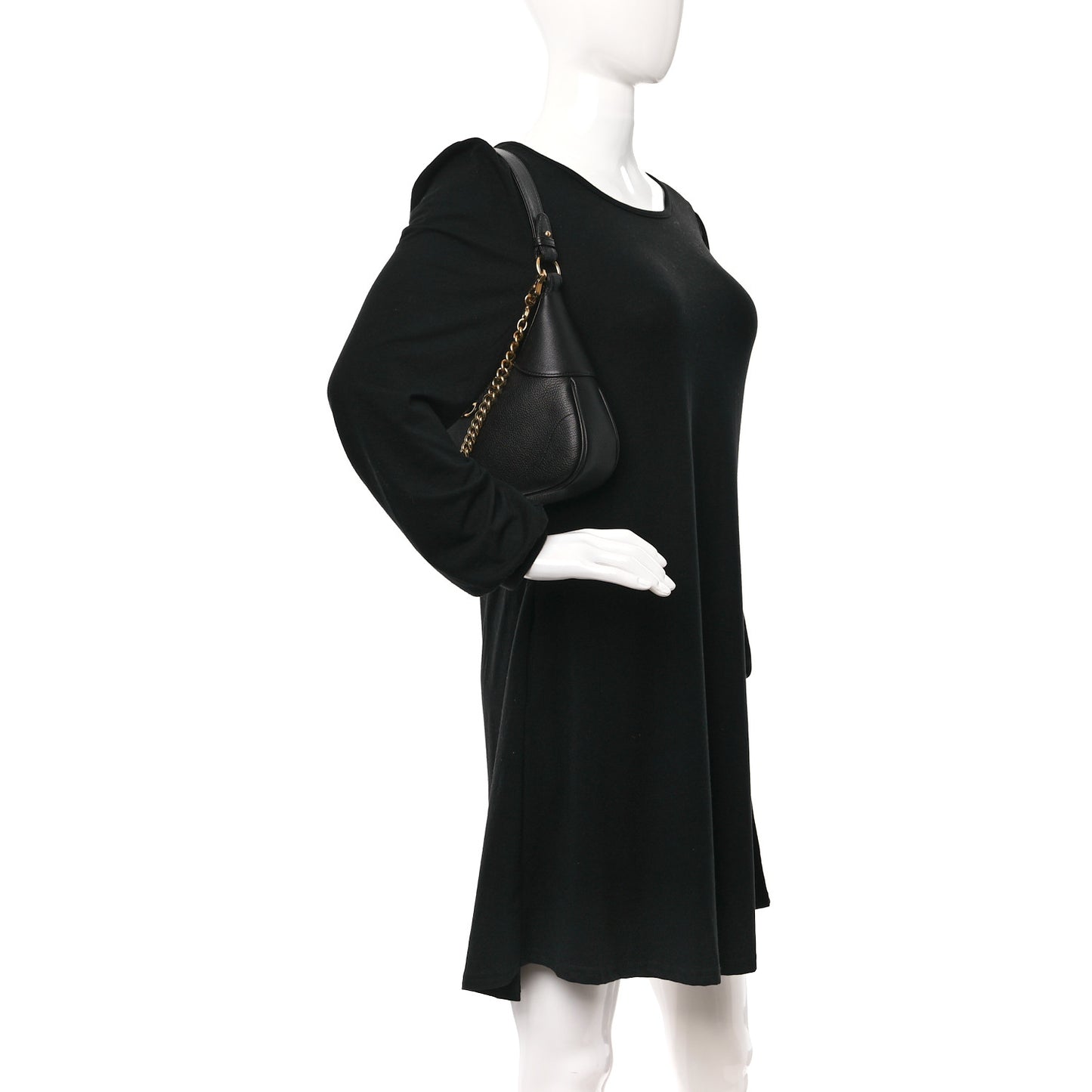 Goatskin Small Aphrodite Shoulder Bag Black