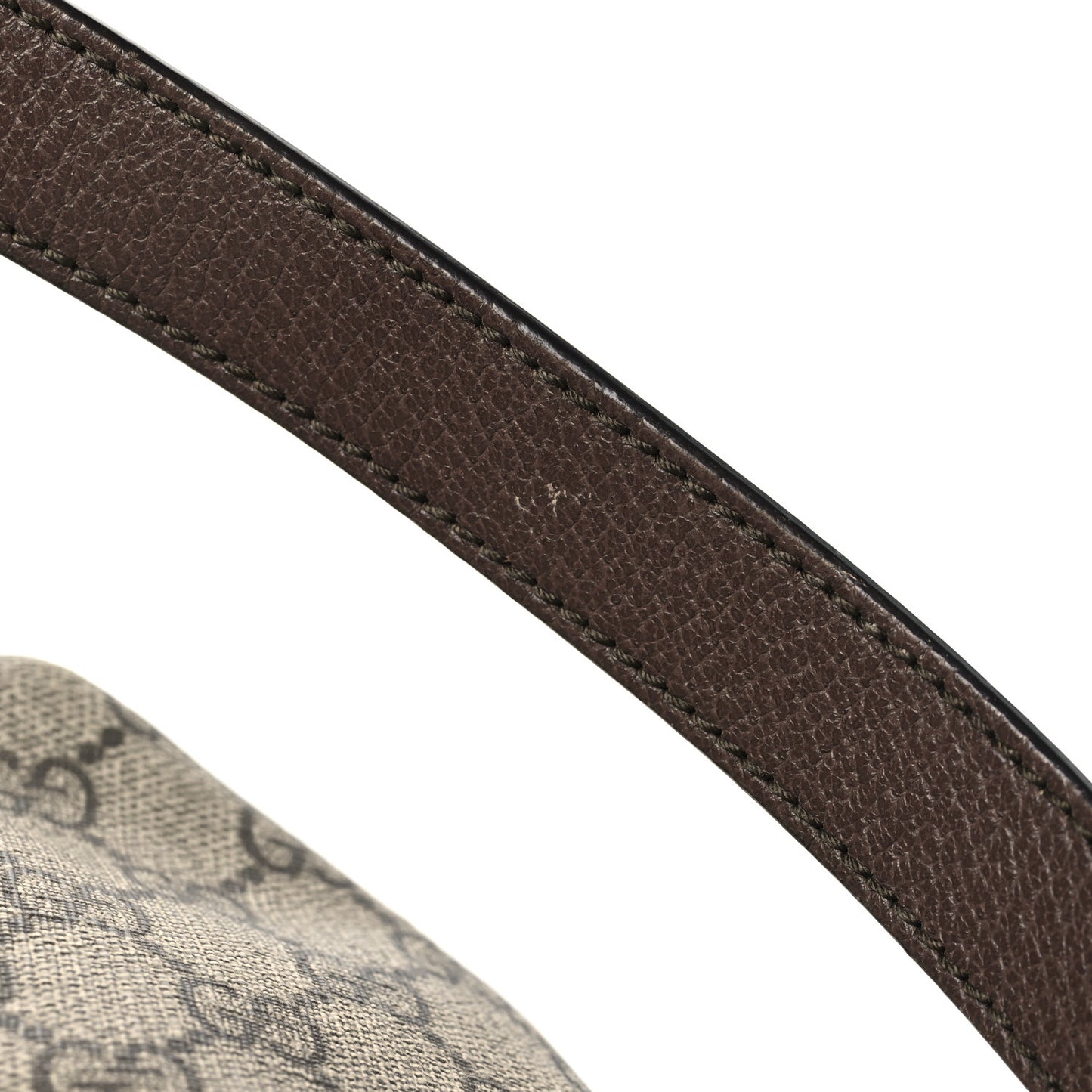 GG Supreme Monogram Web Small Ophidia Half Moon Hobo Brown