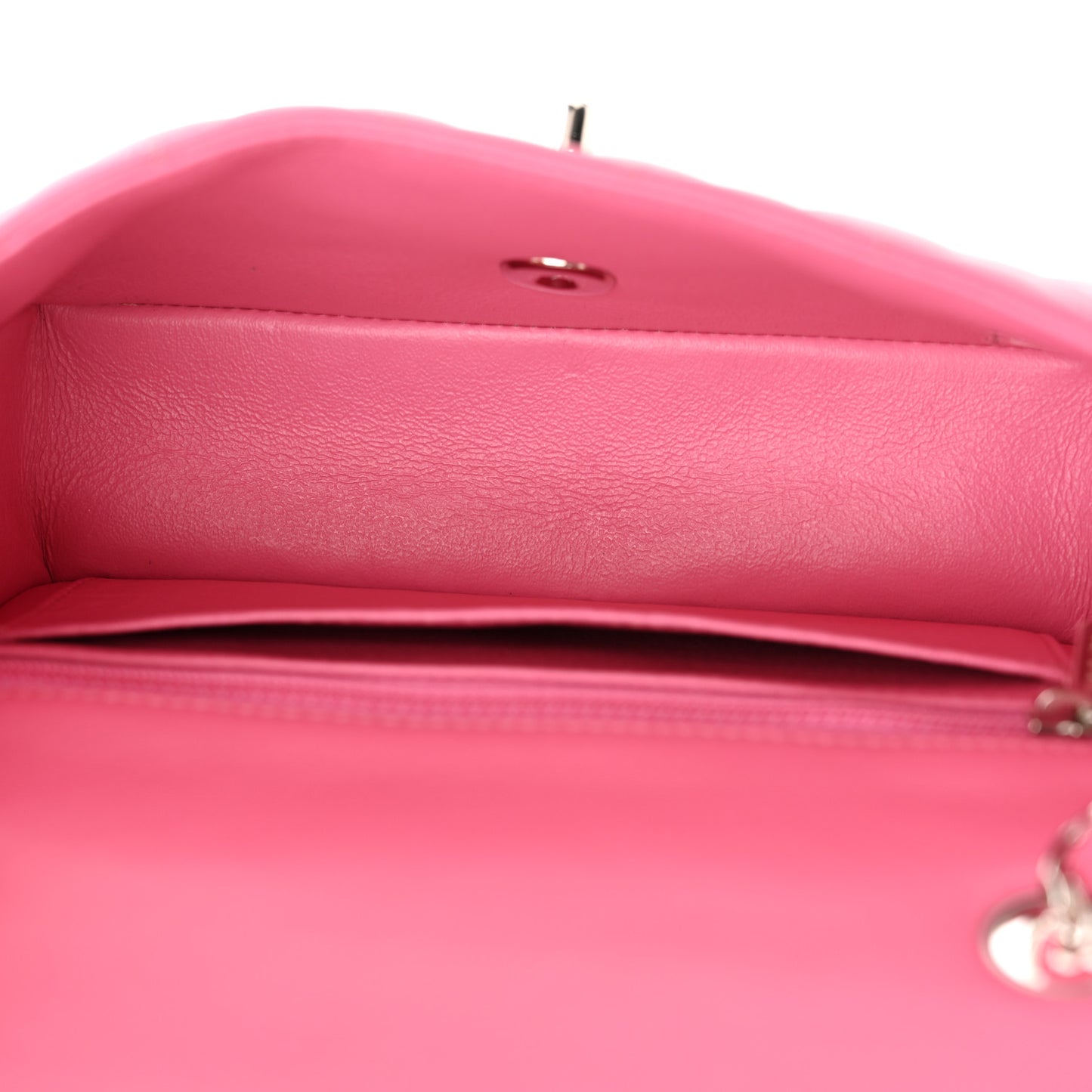 Lambskin Quilted Mini Rectangular Flap Pink