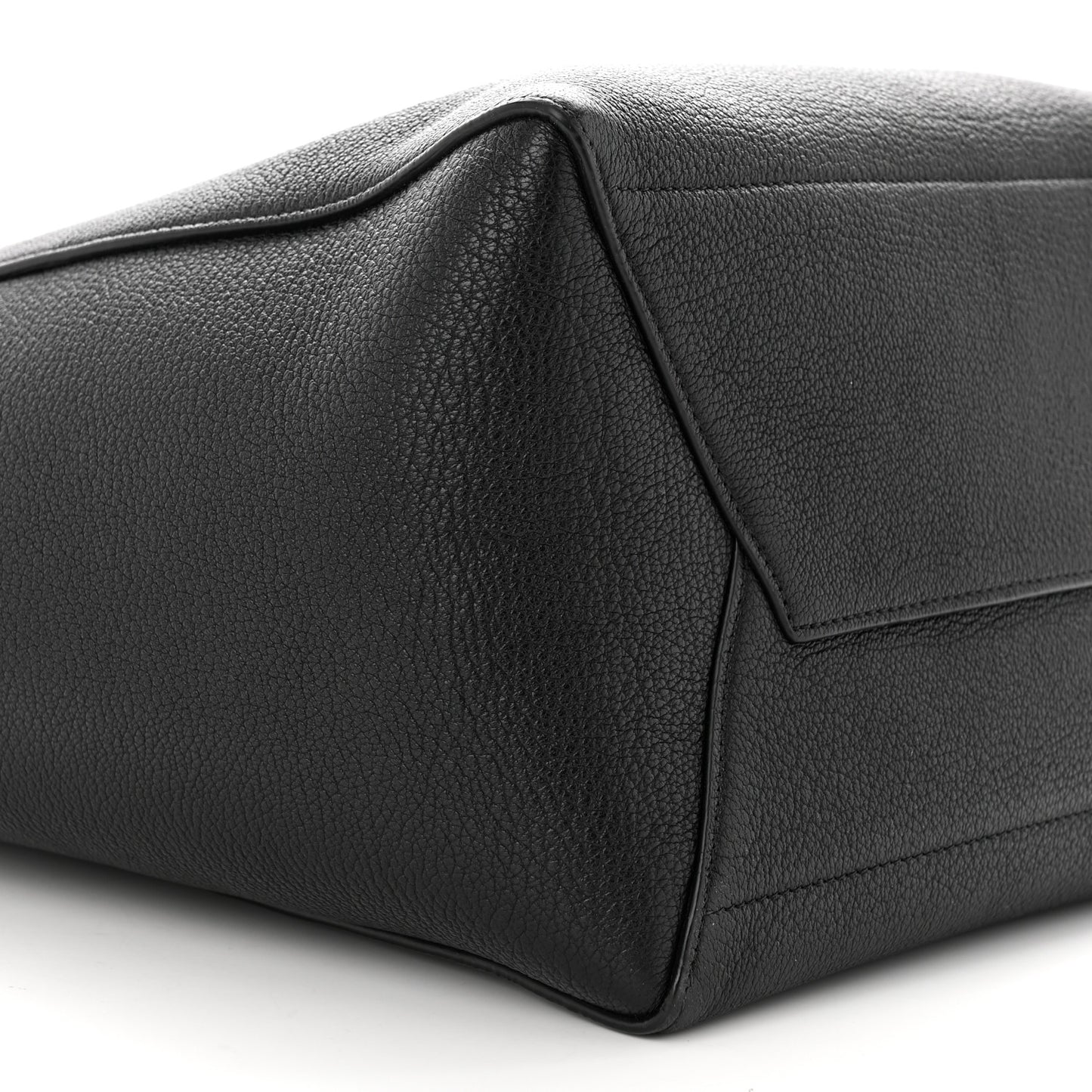 Soft Grained Calfskin Sangle Bucket Bag Black