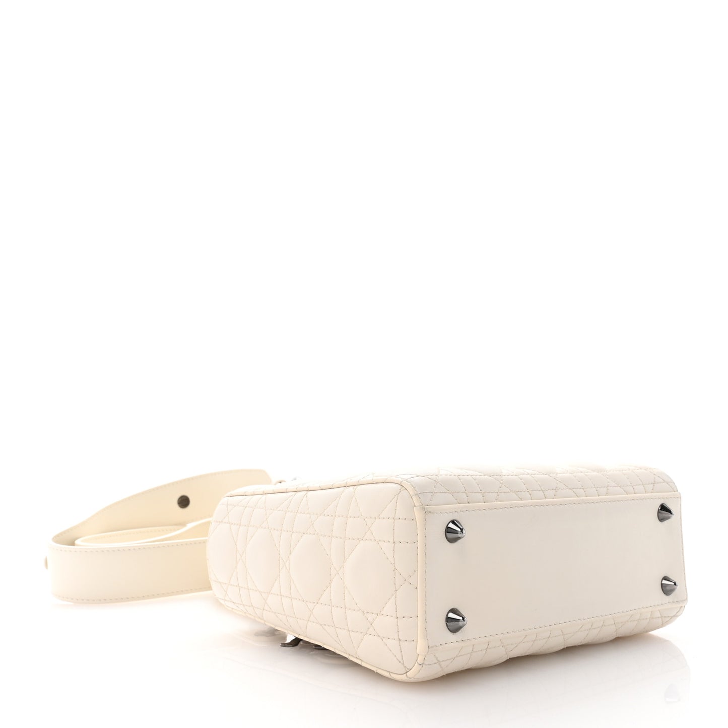 Lambskin Cannage Small My ABCDior Lady Dior White