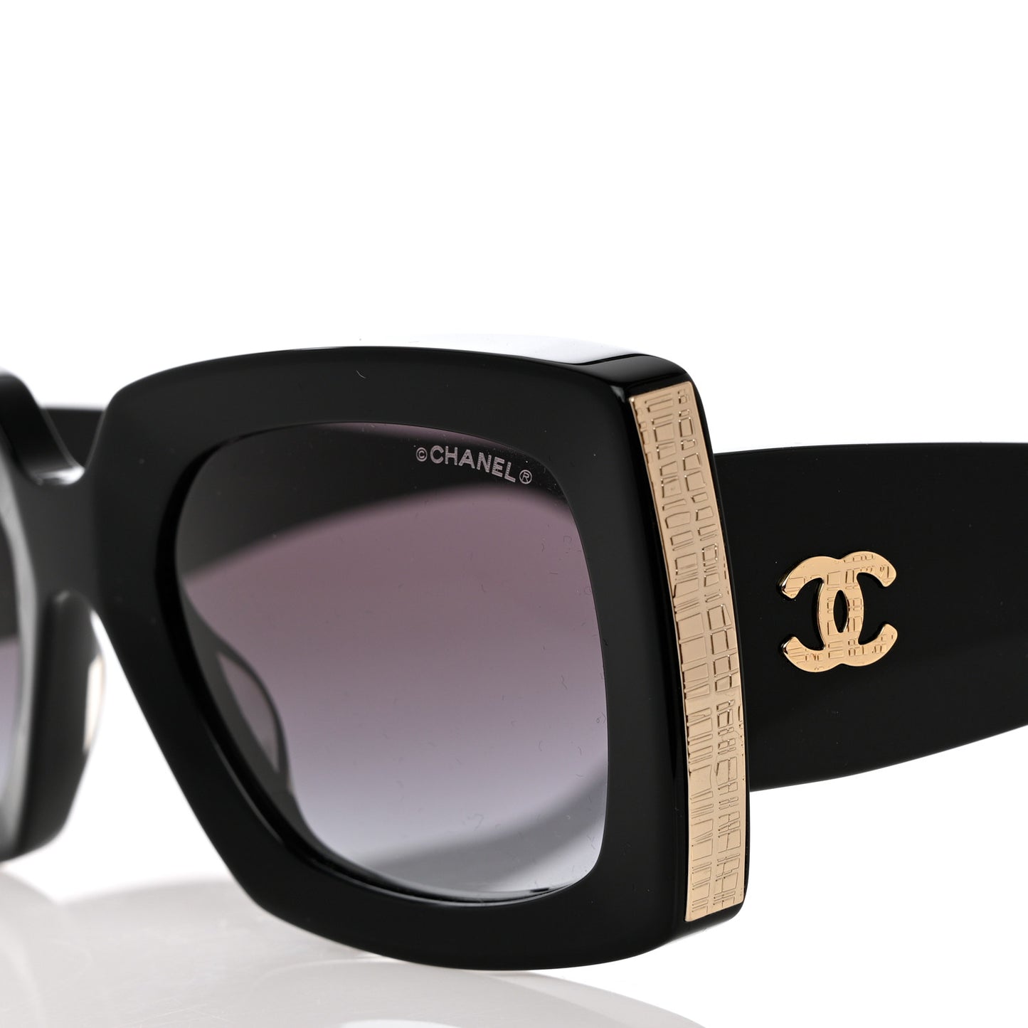 Acetate Rectangle Sunglasses 5435 Black