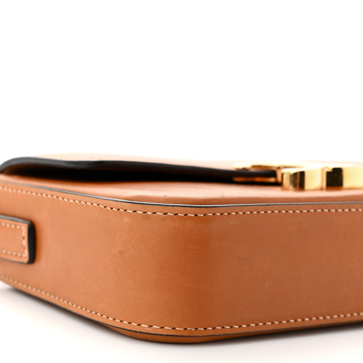 Natural Calfskin Triomphe Shoulder Bag Tan
