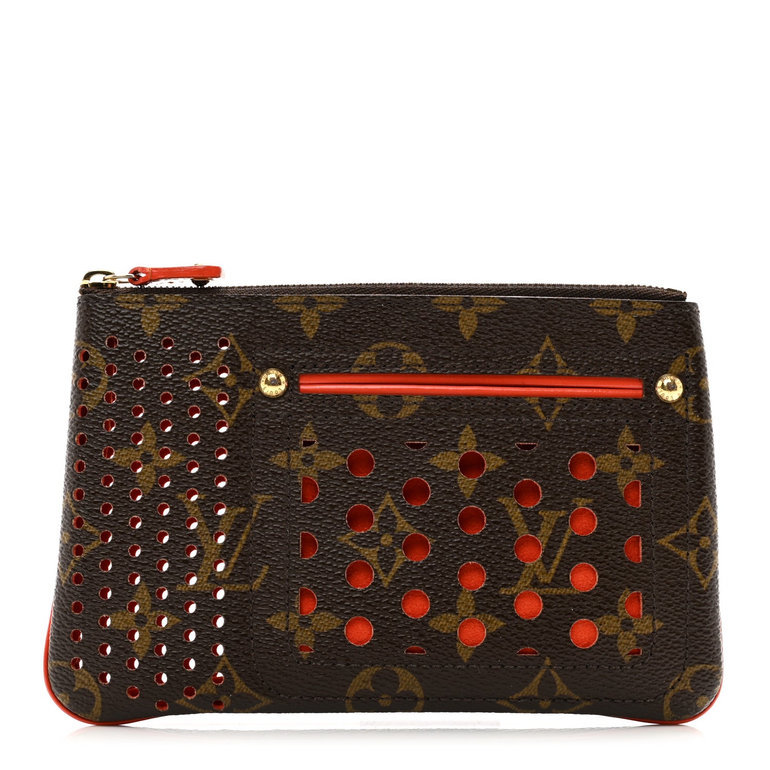 Louis Vuitton Monogram Perforated Pochette Plat Orange 1 of 7
