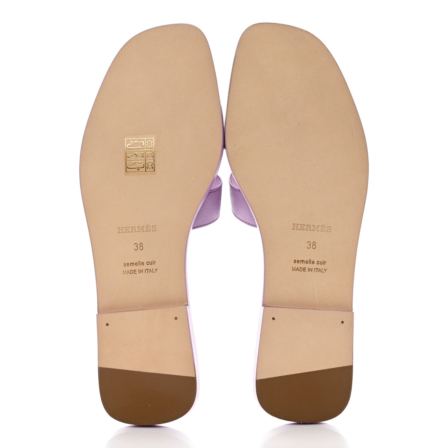 Hermes Epsom Oran Sandals 38 Violet Amethyste 5 of 10