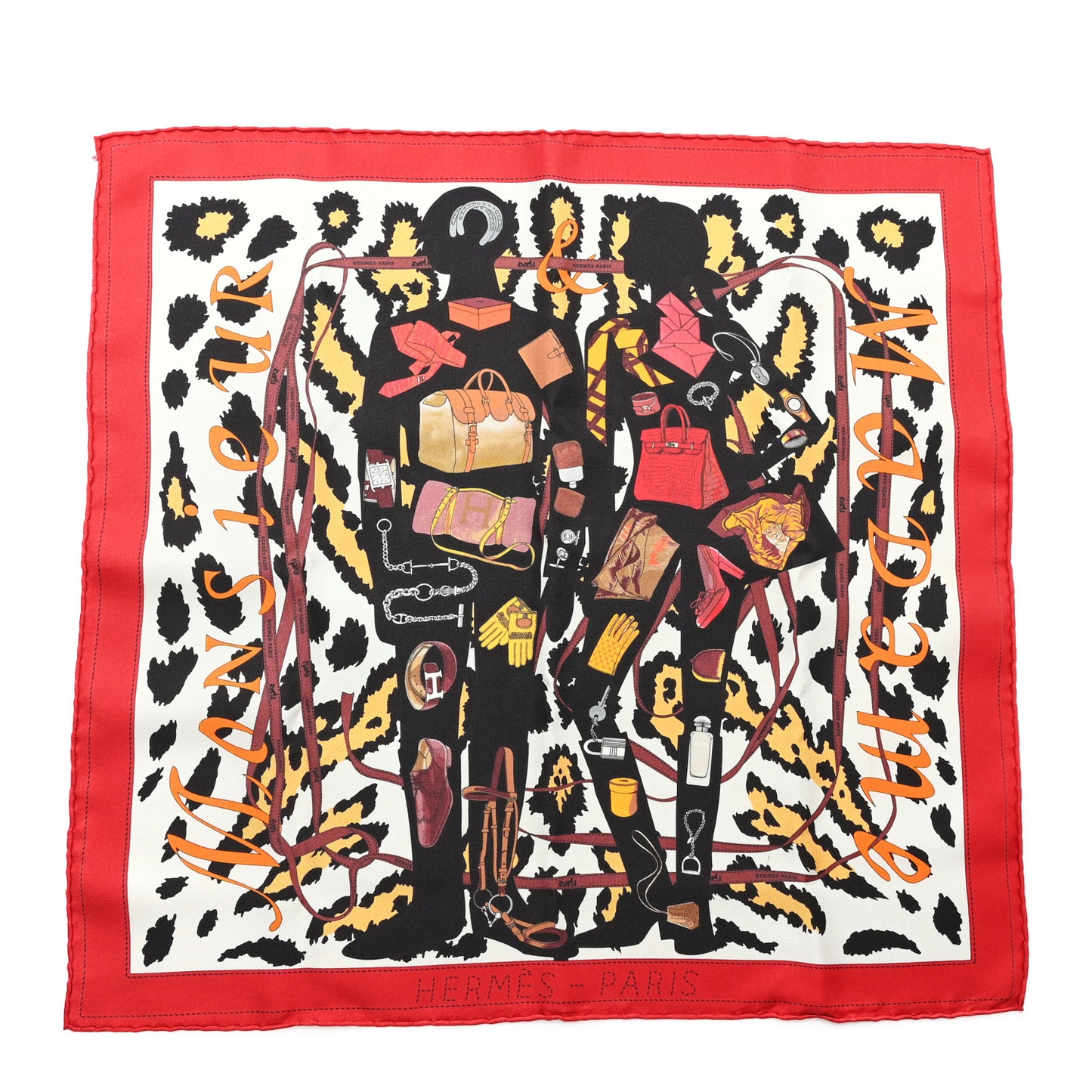 Silk Gavroche Monsieur et Madame Pocket Square