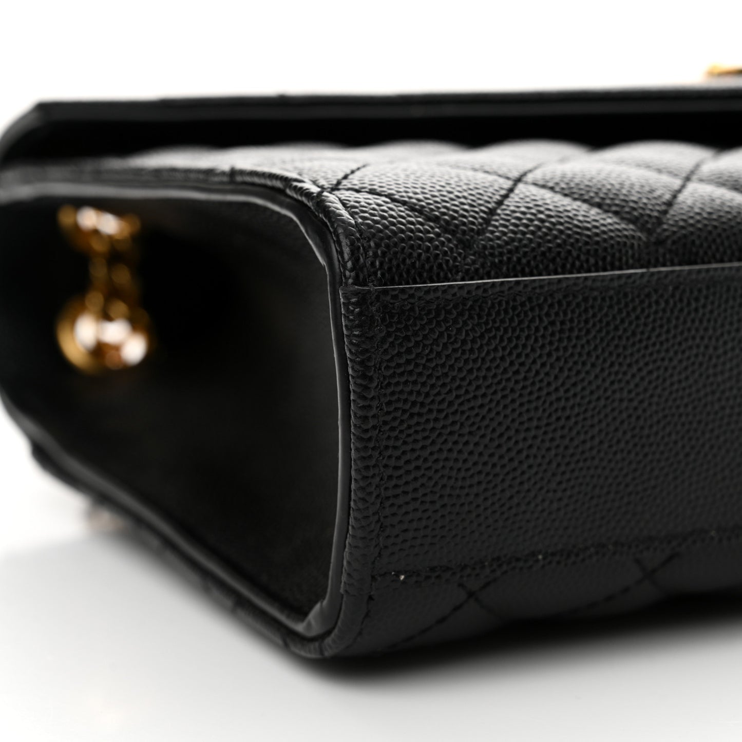 Grain De Poudre Textured Mixed Matelasse Triquilt Medium Monogram Satchel Black