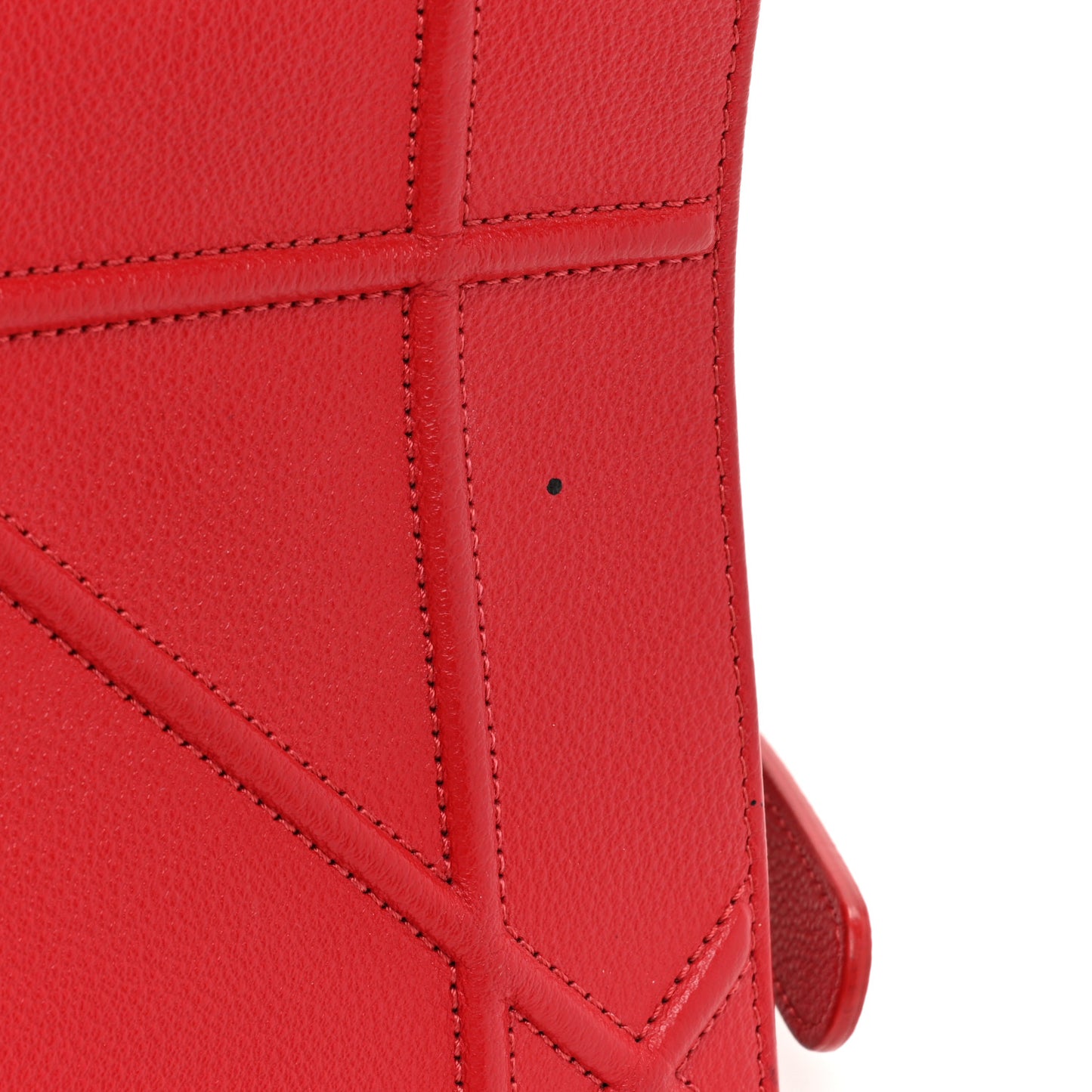 Grained Calfskin Medium Diorama Flap Bag Red