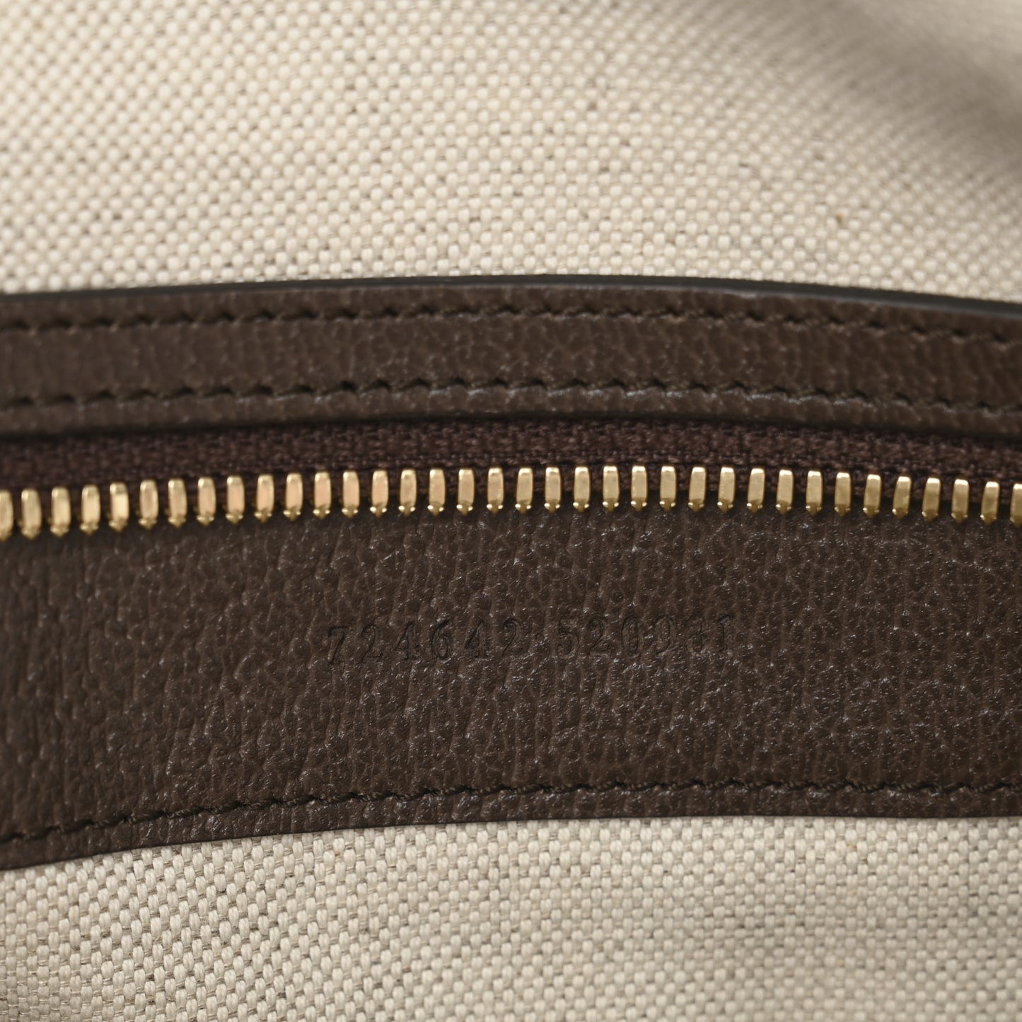 Monogram Jumbo GG Textured Dollar Calfskin Web Medium Duffle Bag Camel Ebony