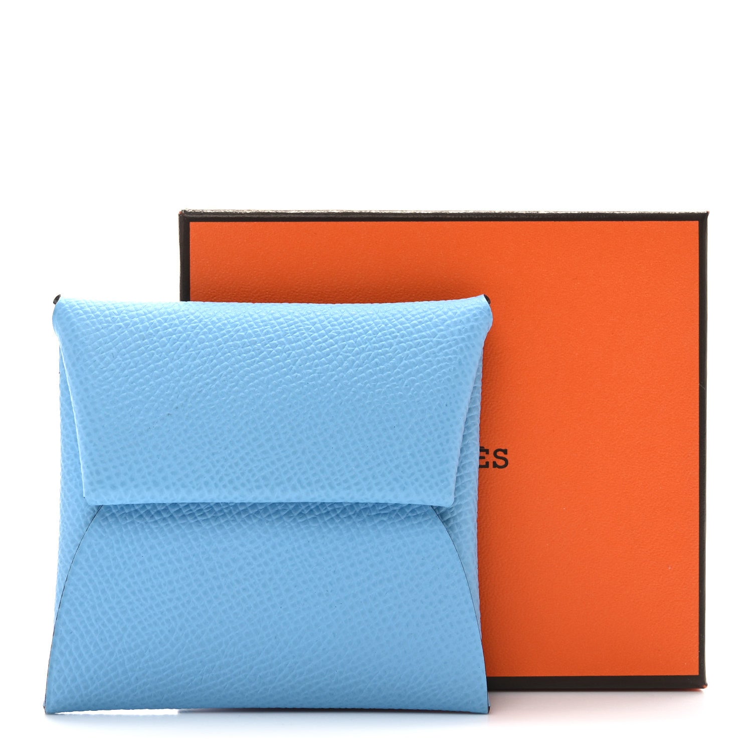 Hermes Epsom Horseshoe Bastia Coin Purse Celeste New Bleu Jean 7 of 7