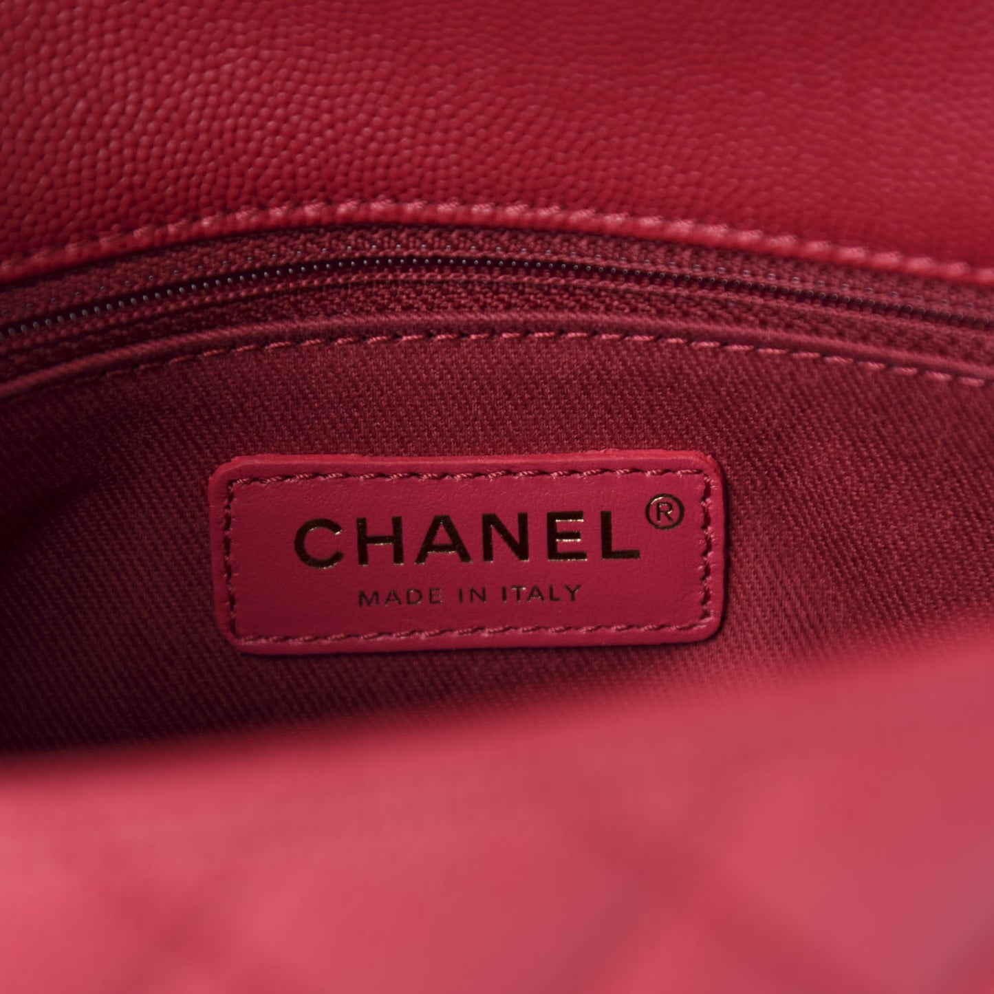 Caviar Quilted Mini Coco Handle Flap Fuchsia