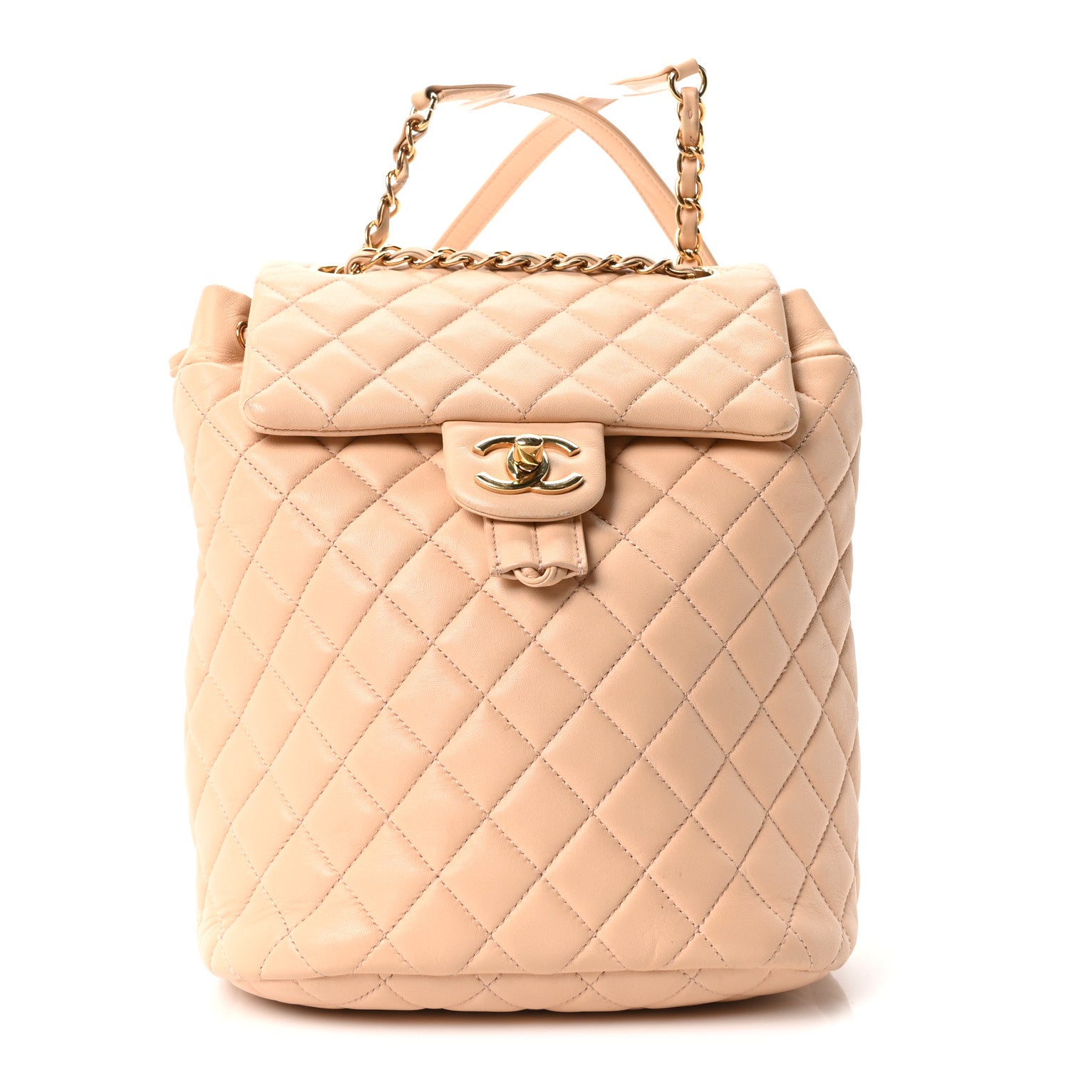 本日限定！！ノベルティCHANEL ベージュ キルティングリュック Chanel Calfskin Quilted Small Urban Spirit Backpack Beige 1857946