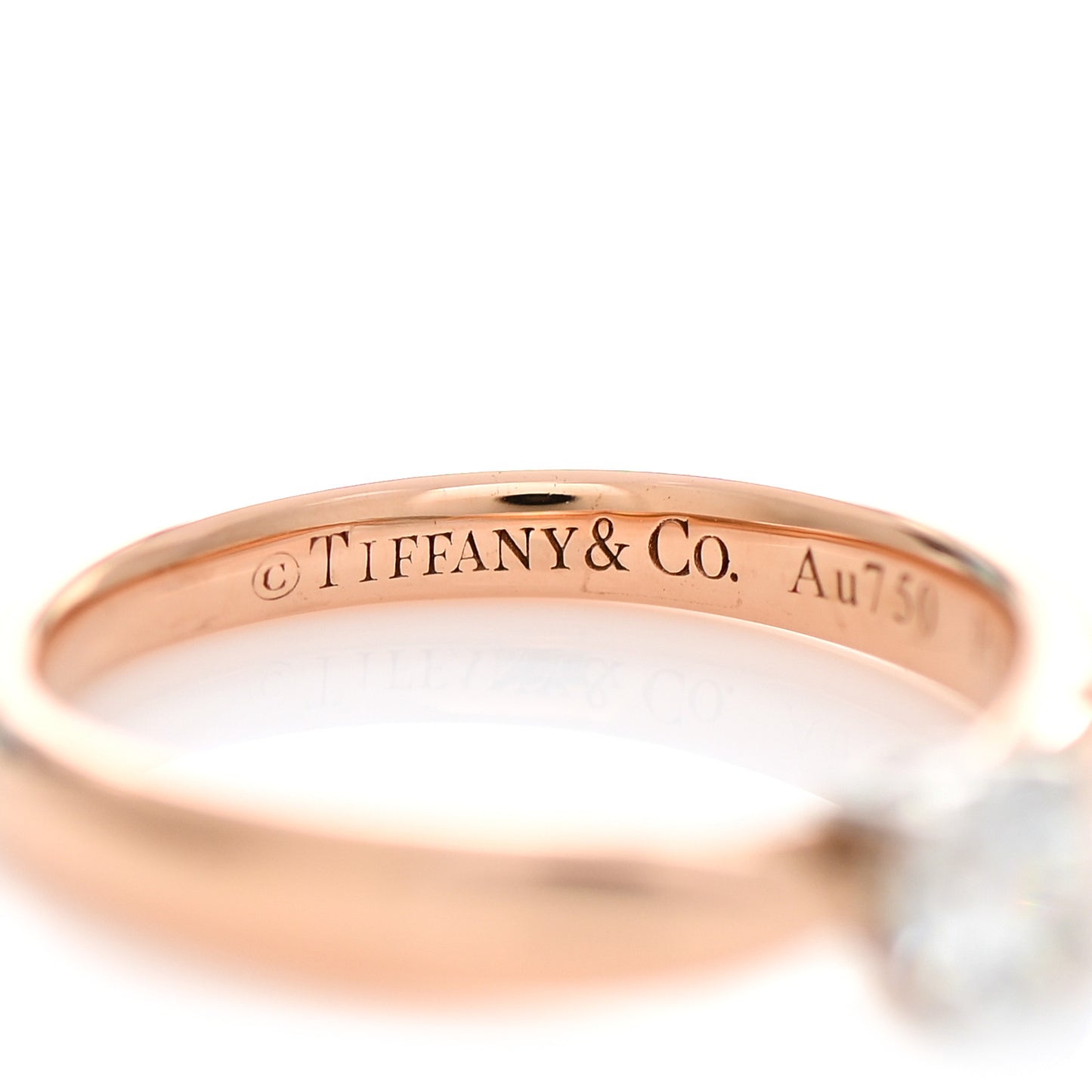 18K Rose Gold Platinum Diamond .21ct Harmony Solitaire Engagement Ring 45 3.5