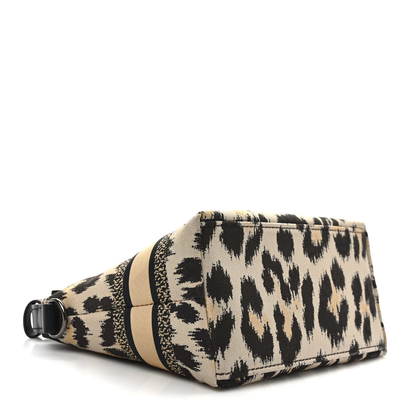 Canvas Mizza Embroidered Medium Leopard DiorTravel Nomad Pouch Beige