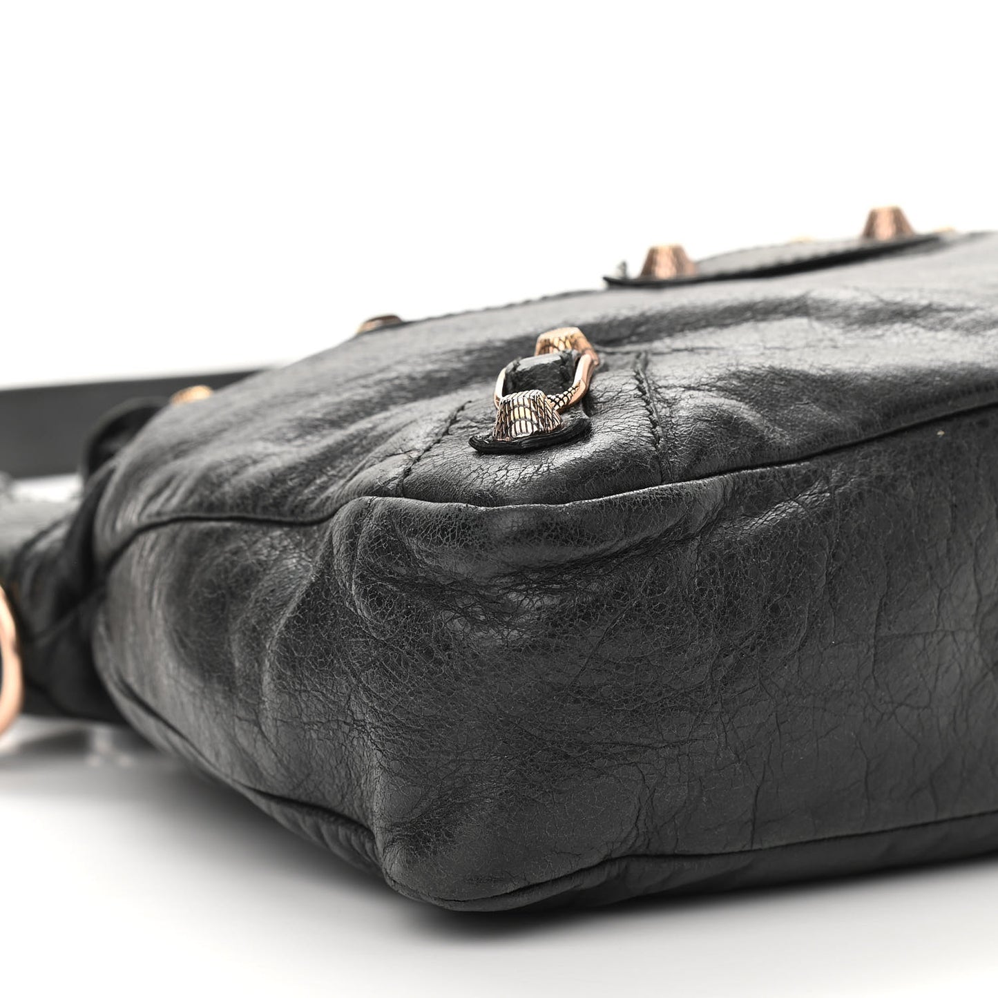 Agneau Giant 12 Rose Gold Hardware Town Black