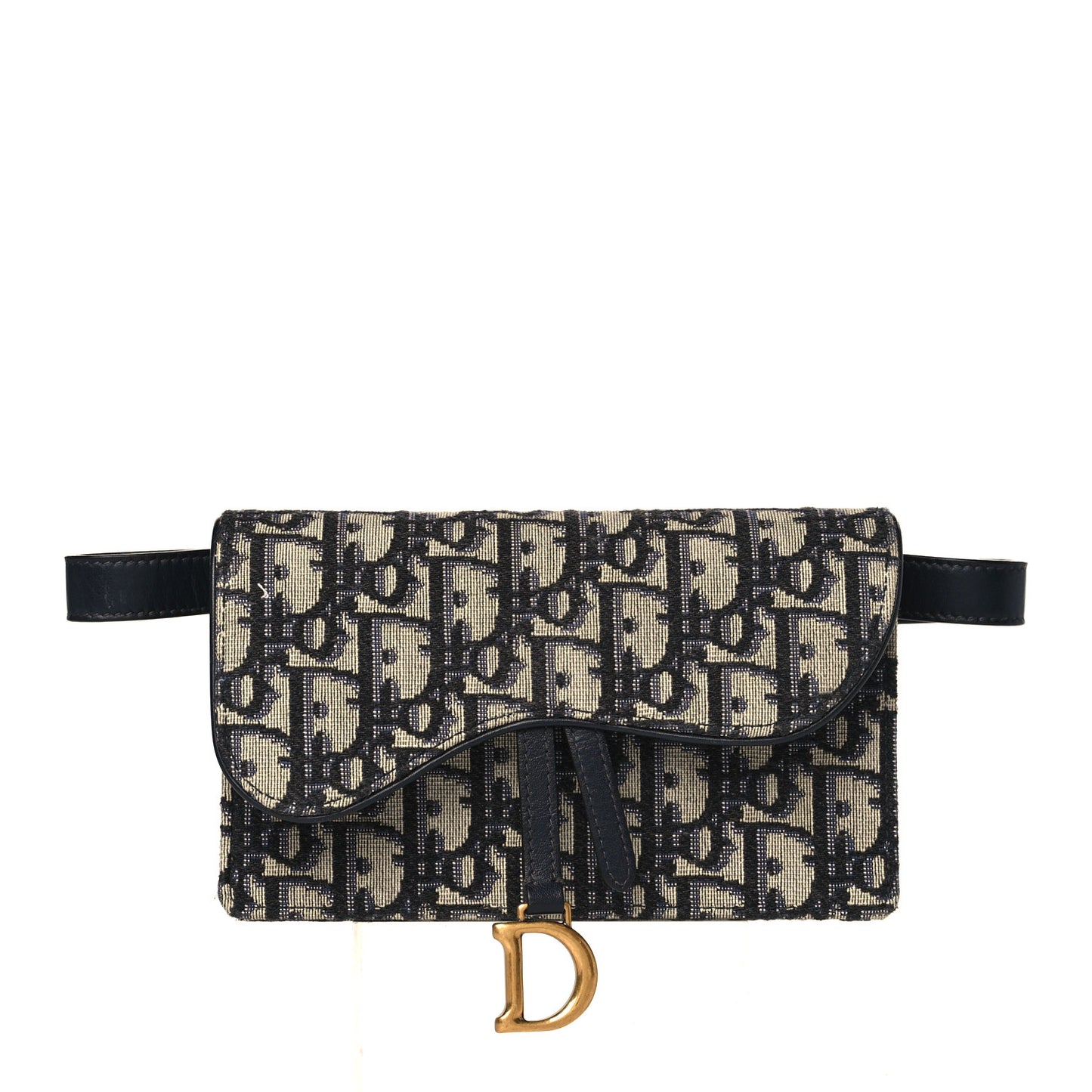 Oblique Saddle Belt Bag Blue
