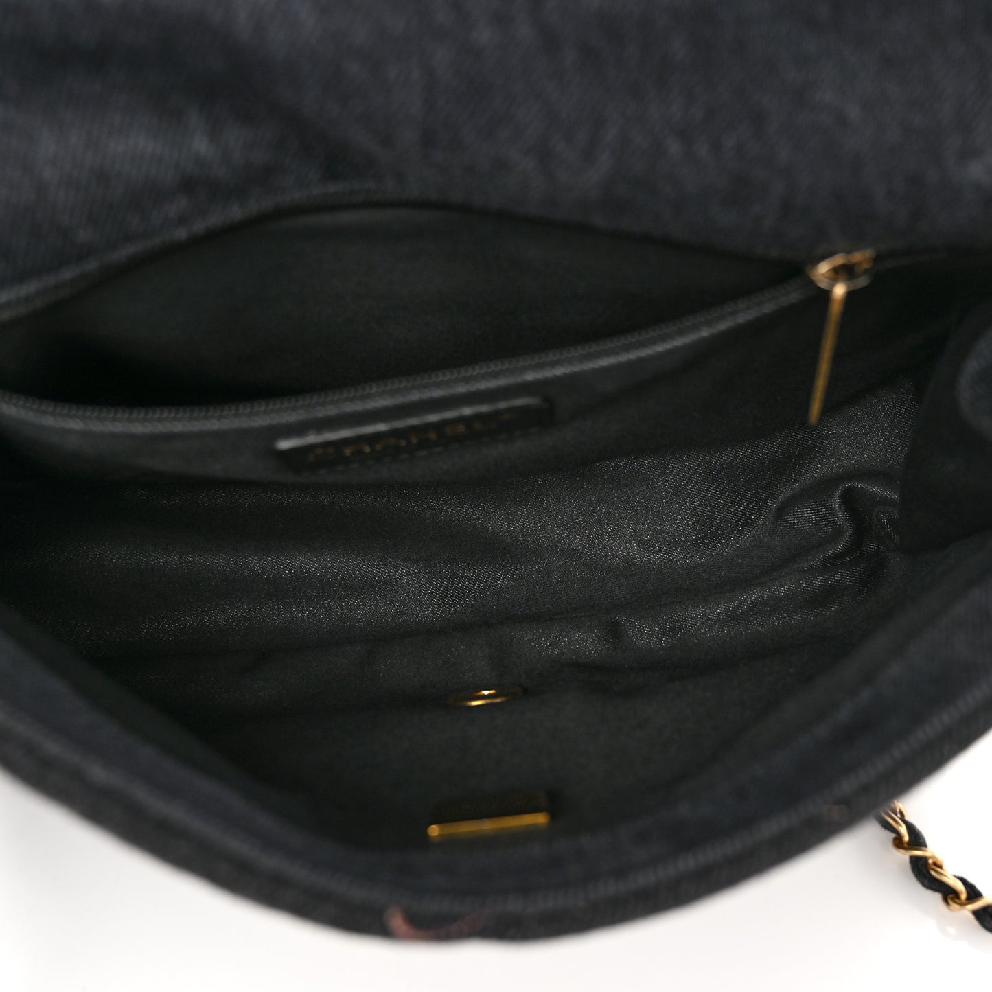 Denim Quilted Denim Mood Large Flap Black Multicolor