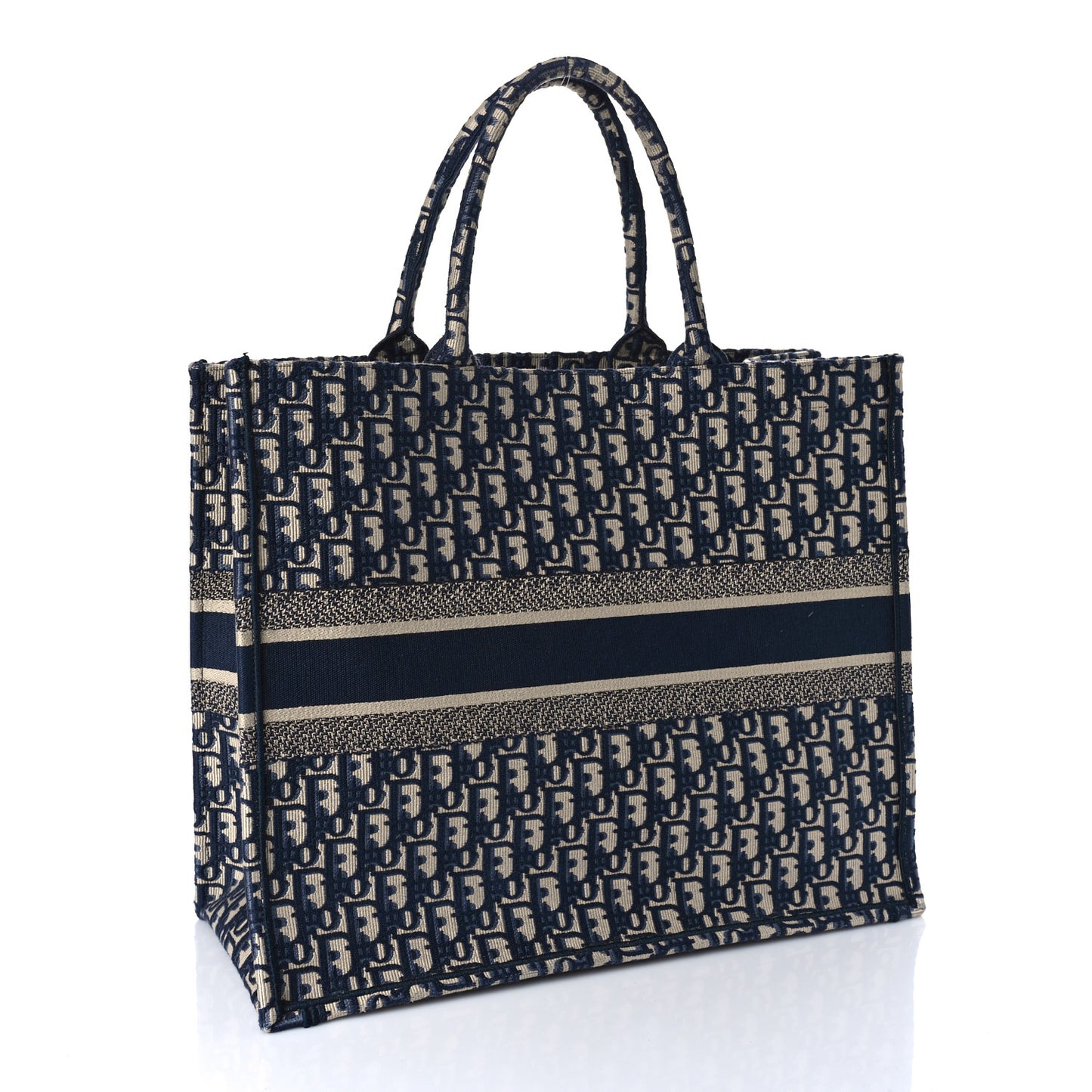Oblique Large Book Tote Blue Multicolor