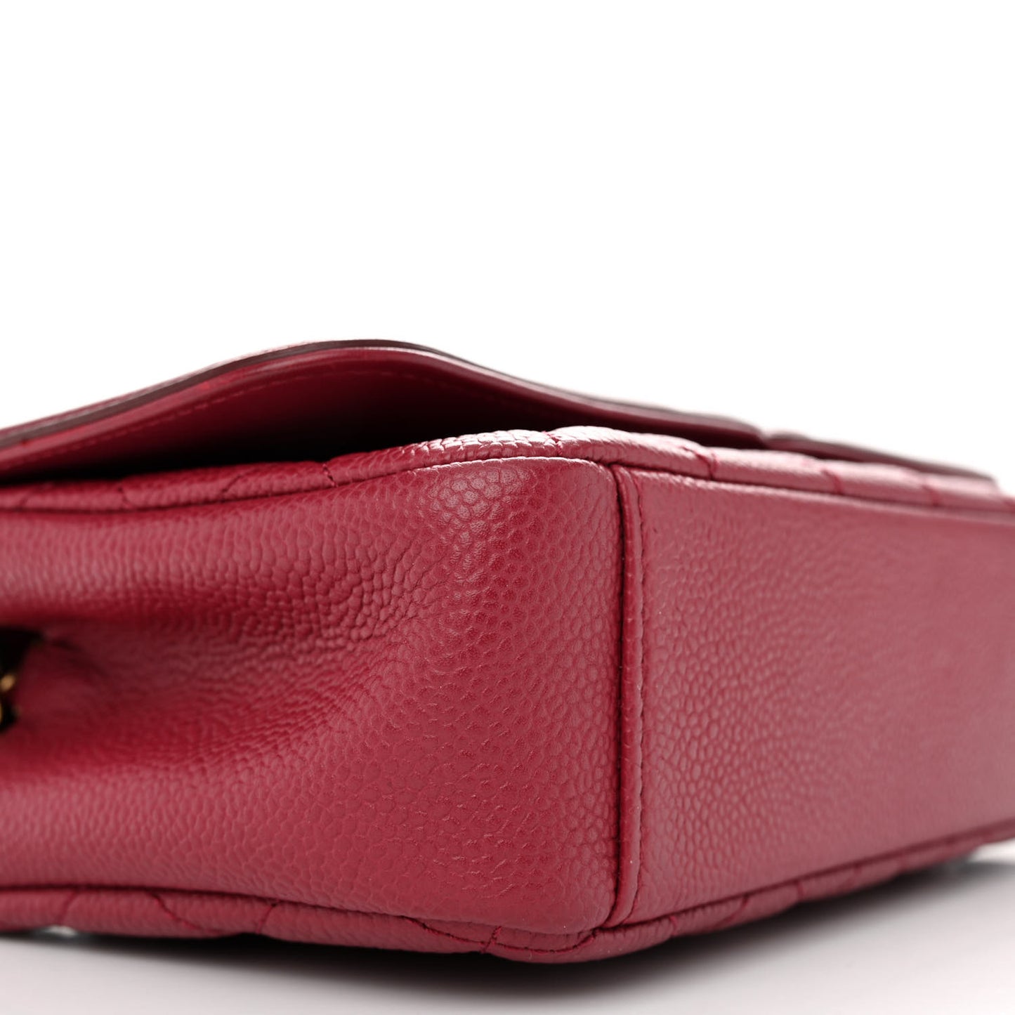 Caviar Quilted Small CC Filigree Flap Burgundy